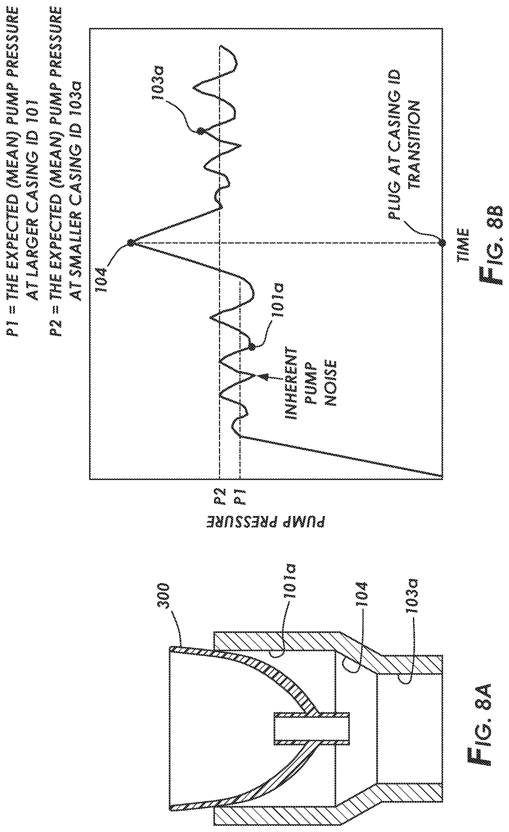 Patent US12326082 Figure 5 – Tracking a wiper dart having a bi-diameter wiper cup in a wellbore using pressure spikes