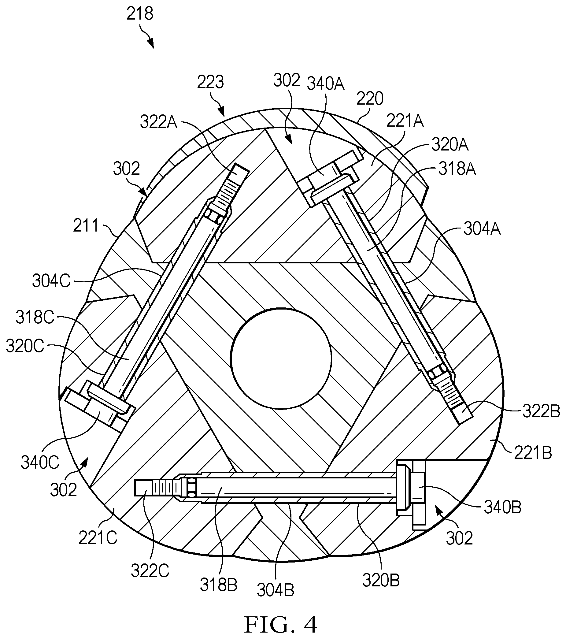 Patent US12326083 Figure 4 – Secondary steering pad retention mechanism