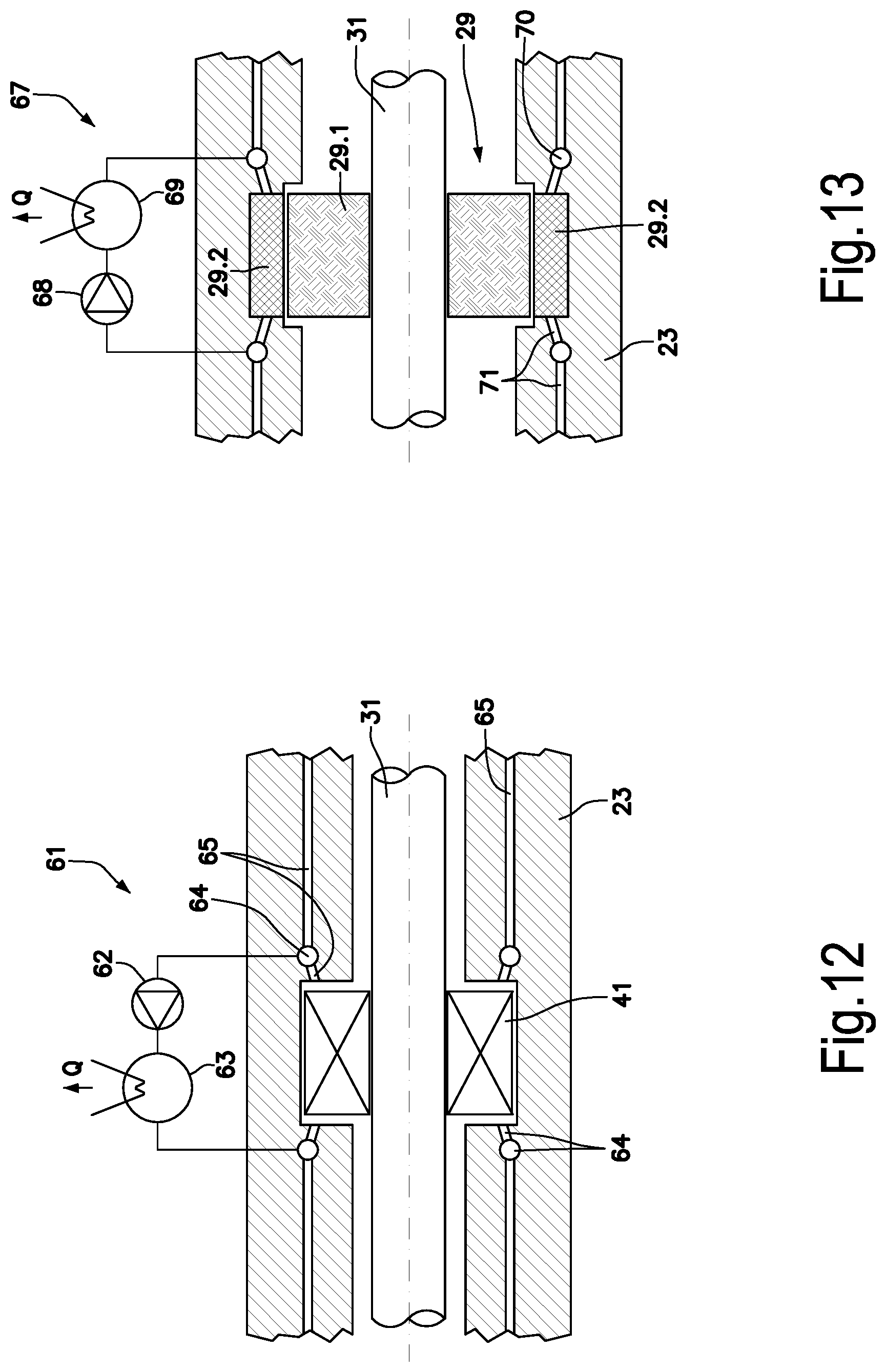 Patent US12326095 Figure 6 – Integrated hermetically sealed turboexpander-generator with an electric generator at an end of a common shaft line