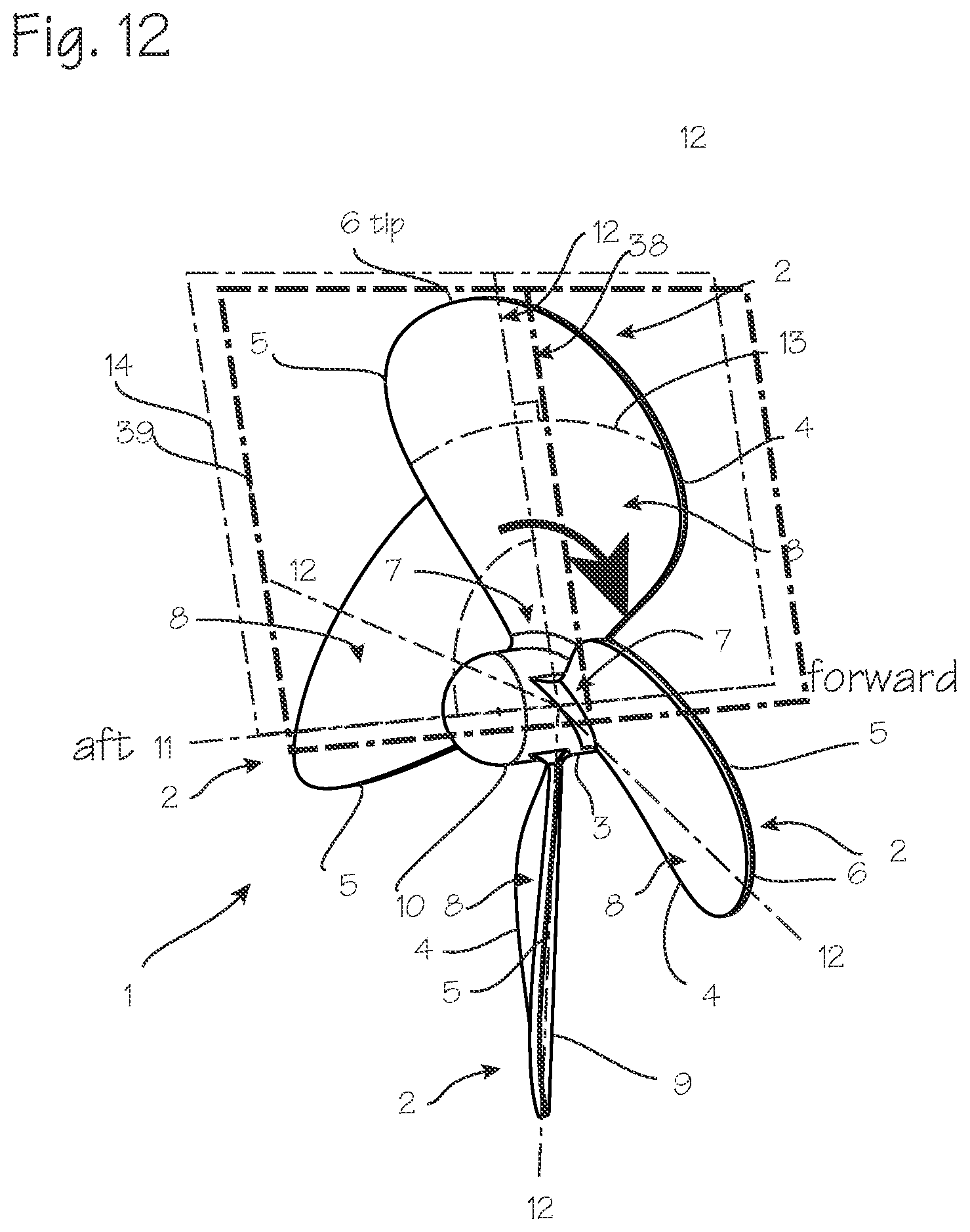 Patent US12326097 Figure 7 – Propeller