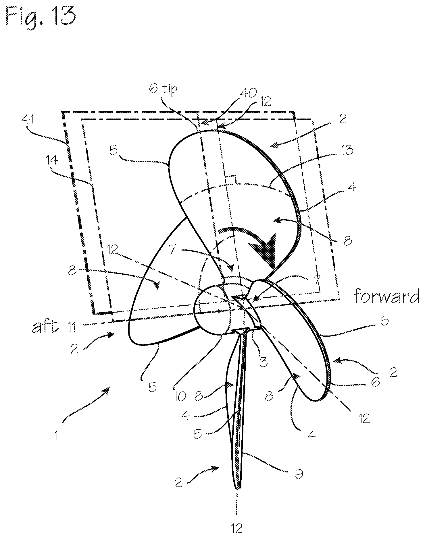 Patent US12326097 Figure 8 – Propeller