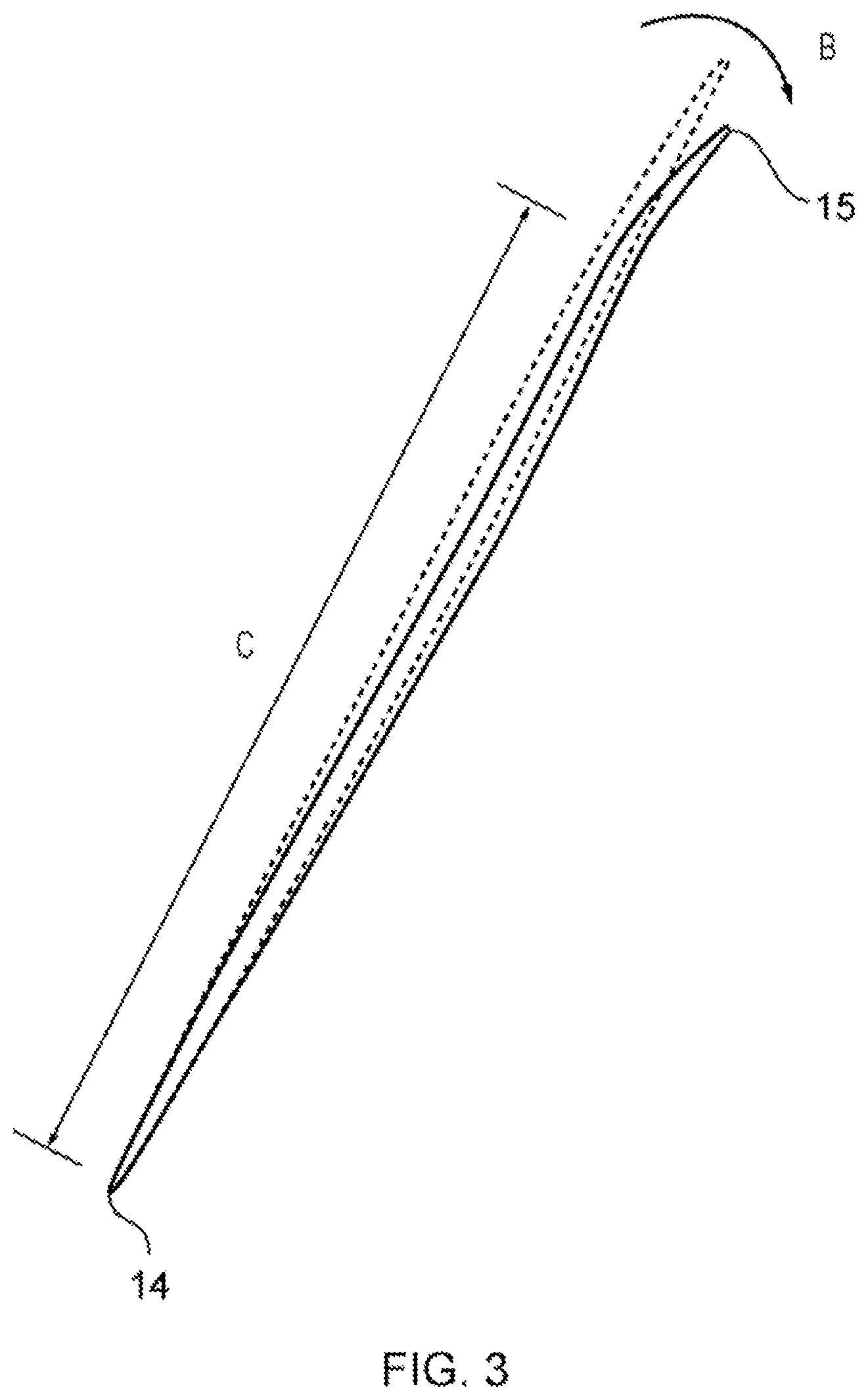 Patent US12326098 Figure 3 – Compressor blade