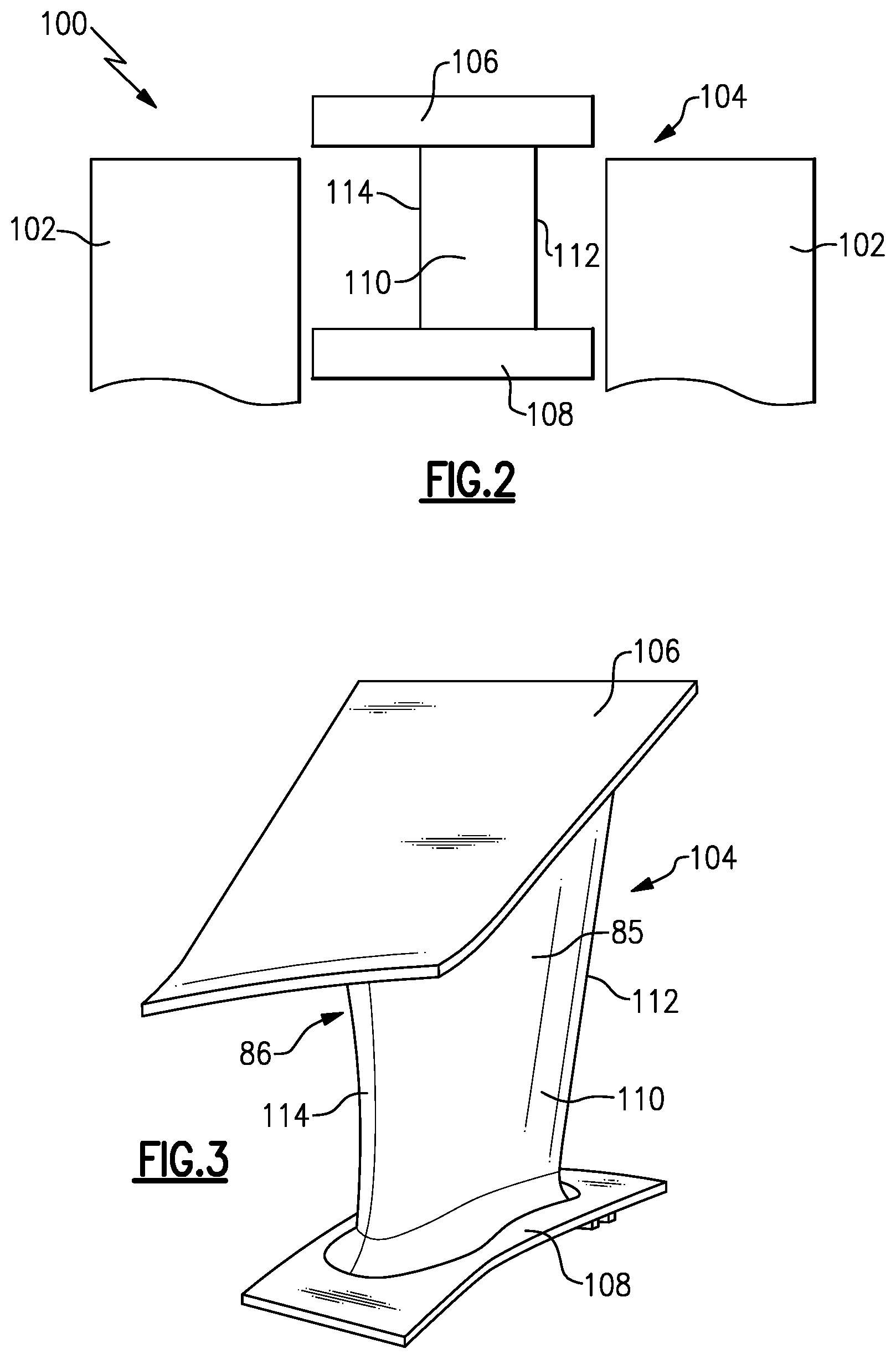 Patent US12326100 Figure 2 – Gas turbine engine component fillets formed of CMC plies