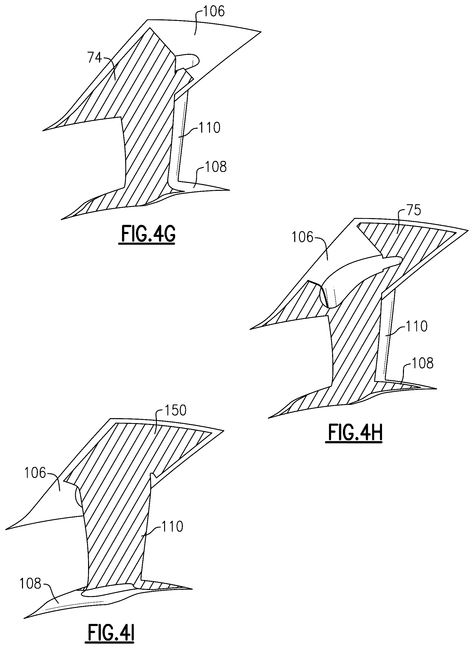 Patent US12326100 Figure 6 – Gas turbine engine component fillets formed of CMC plies