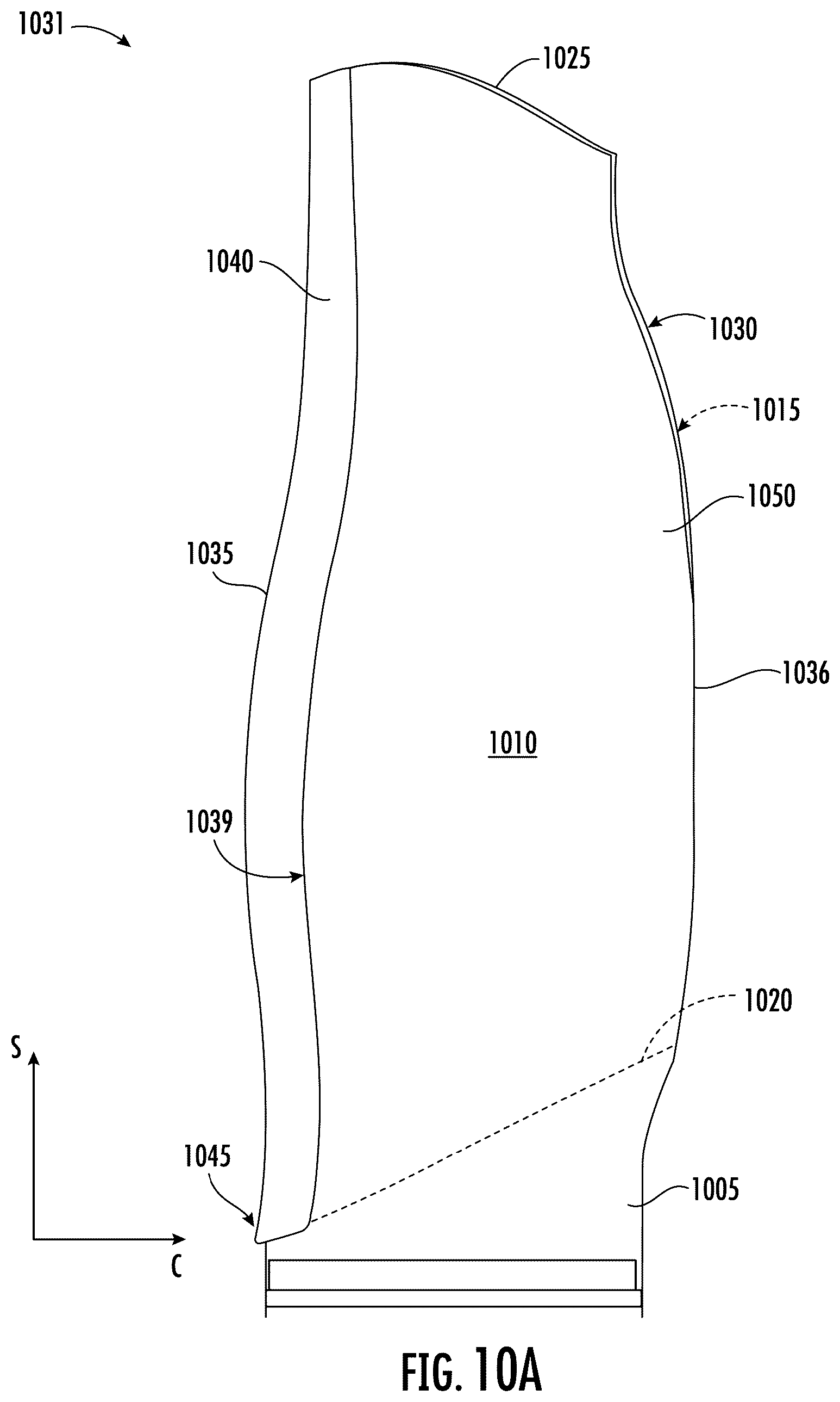 Patent US12326101 Figure 10 – Turbine engine with composite airfoils