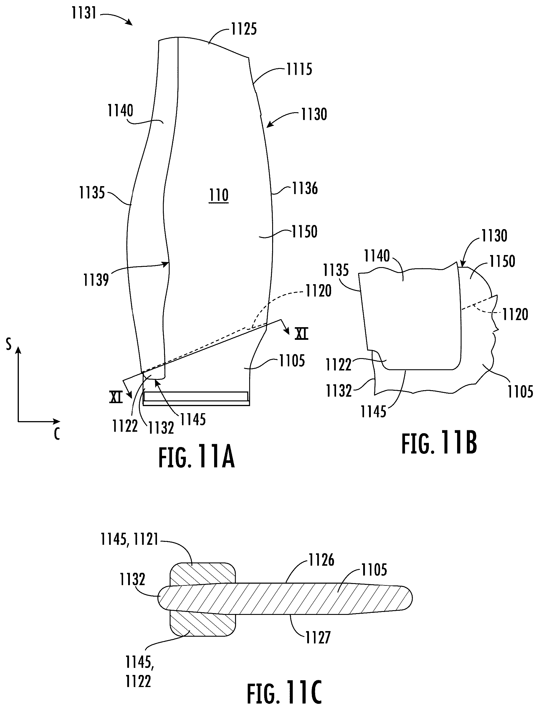 Patent US12326101 Figure 12 – Turbine engine with composite airfoils