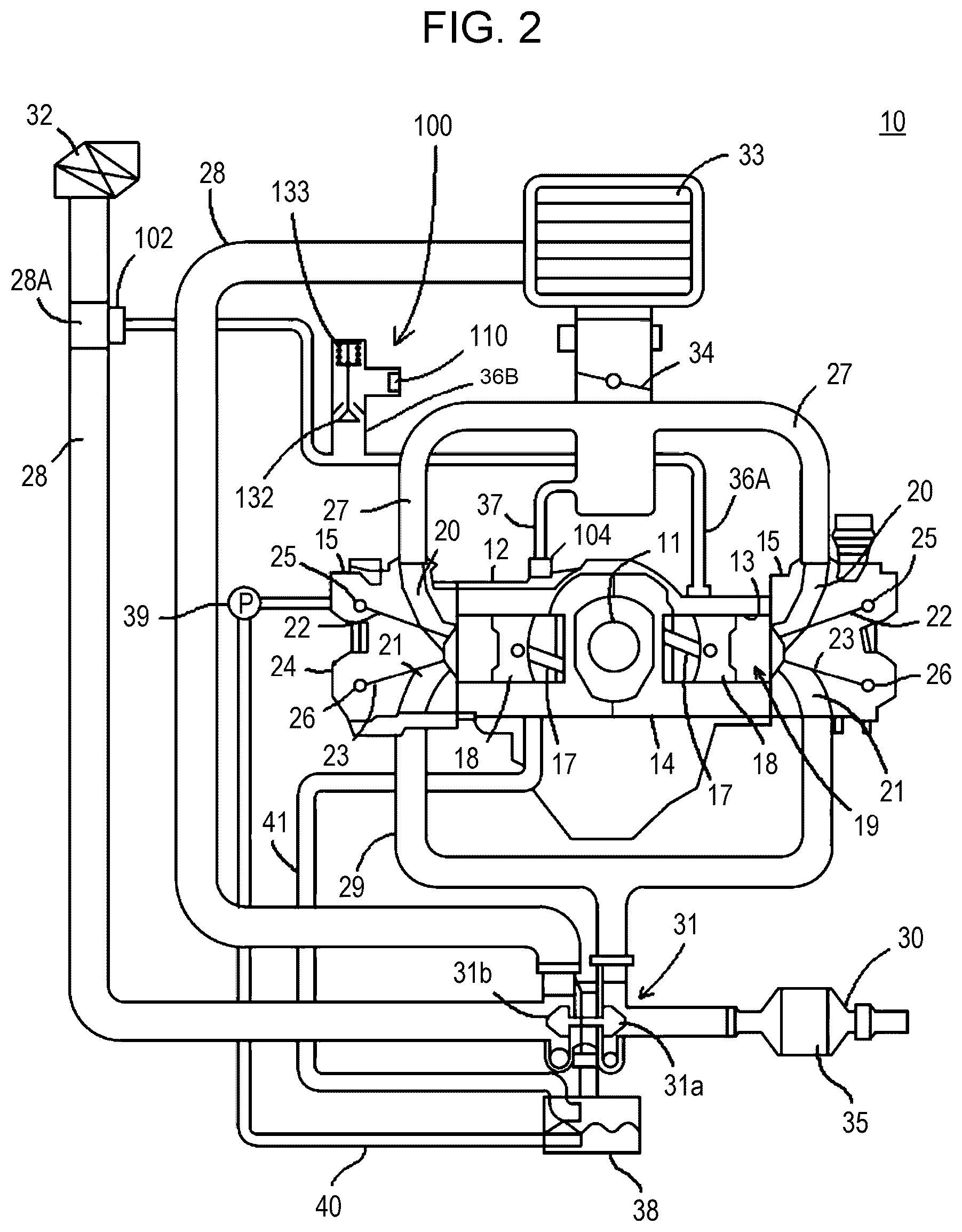 Patent US12326105 Figure 2 – Leakage detection device for PCV passage, and vehicle