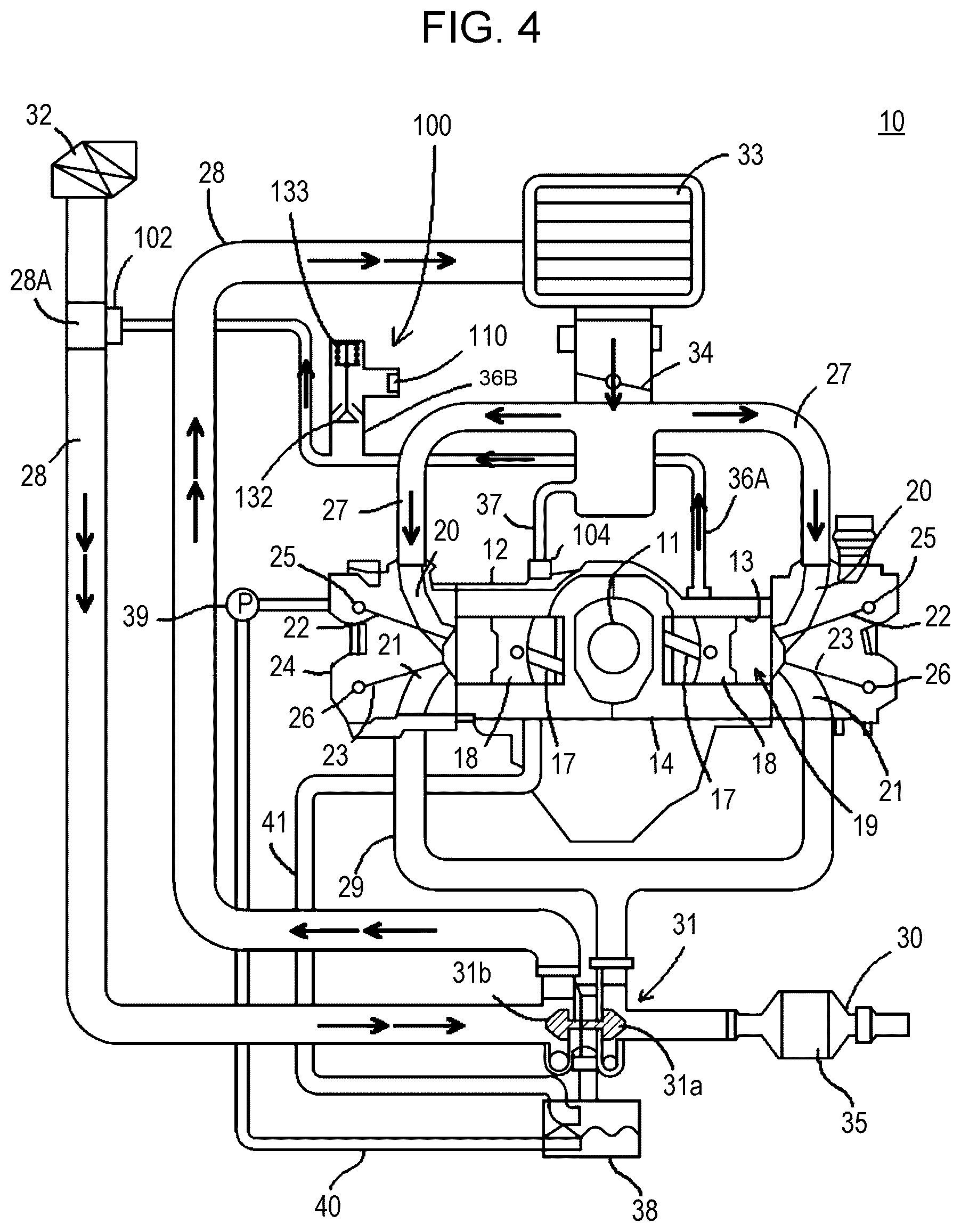 Patent US12326105 Figure 4 – Leakage detection device for PCV passage, and vehicle