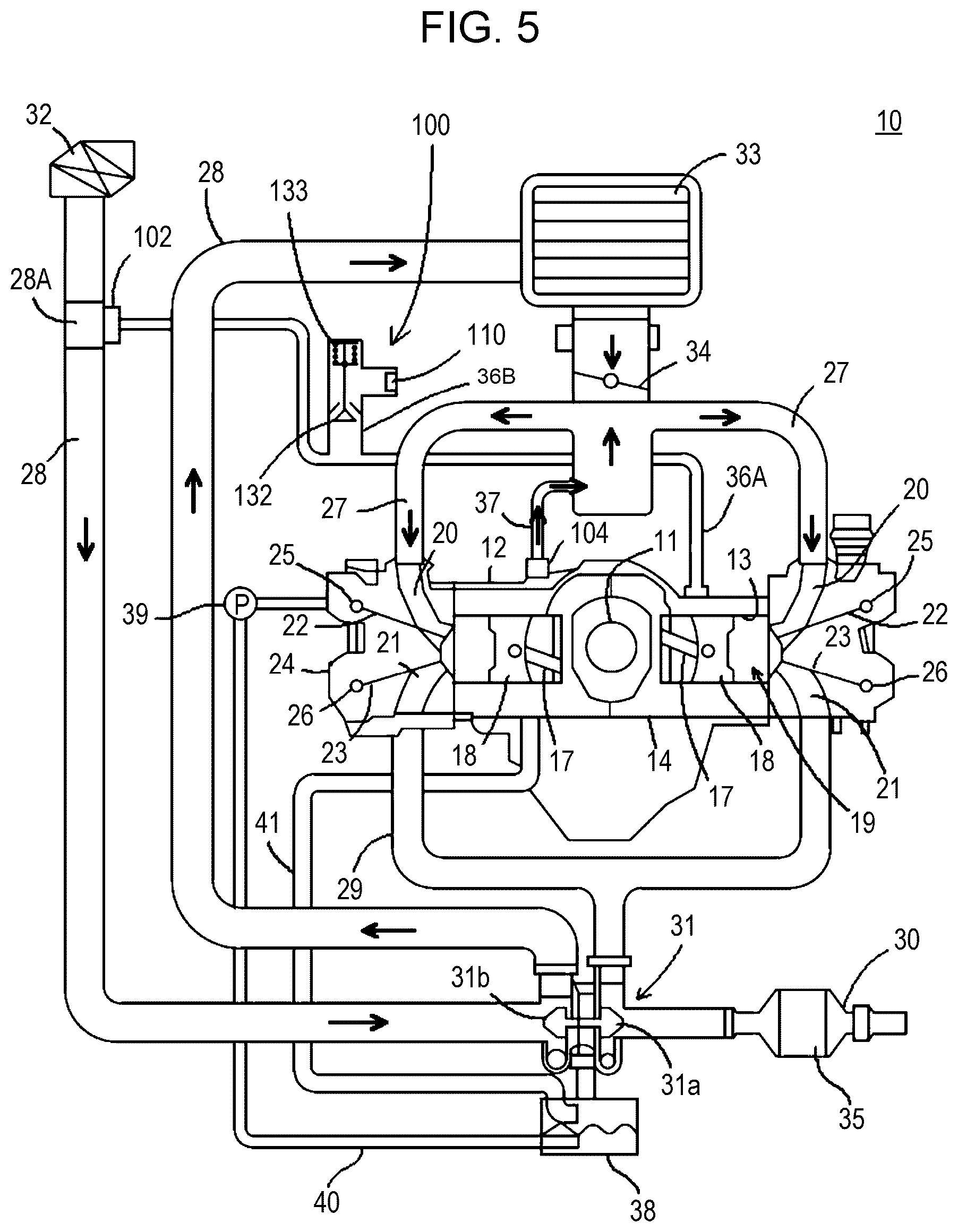 Patent US12326105 Figure 5 – Leakage detection device for PCV passage, and vehicle