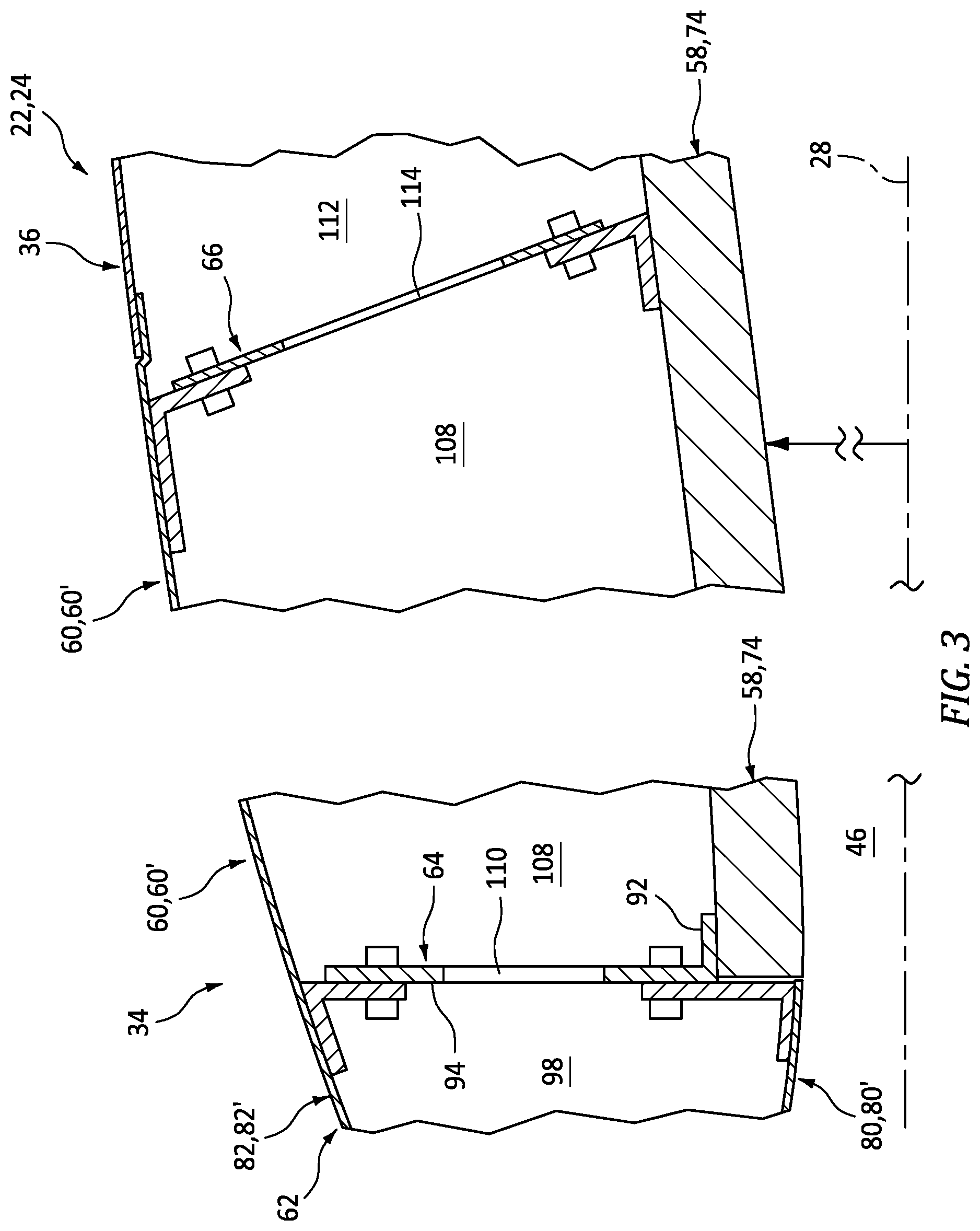 Patent US12326113 Figure 3 – Segmented nacelle inlet lip with electric anti-icing system