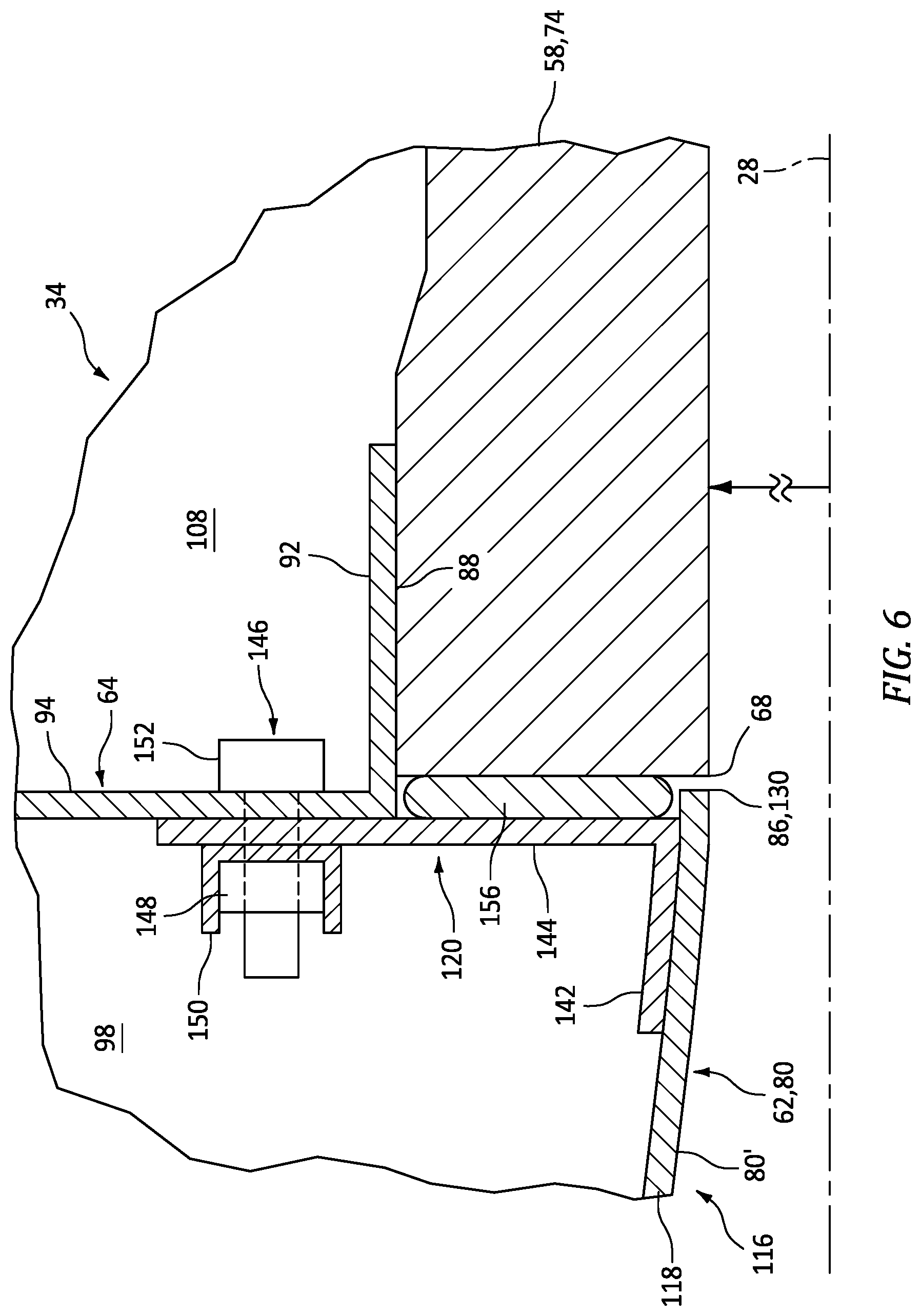 Patent US12326113 Figure 6 – Segmented nacelle inlet lip with electric anti-icing system