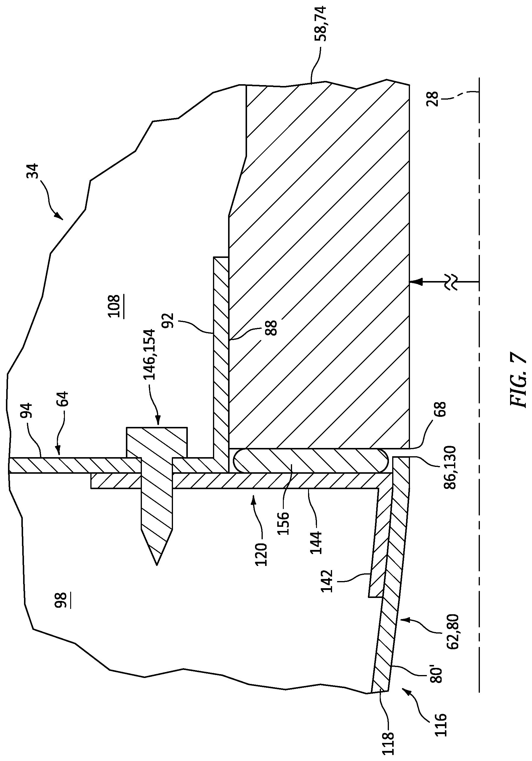 Patent US12326113 Figure 7 – Segmented nacelle inlet lip with electric anti-icing system