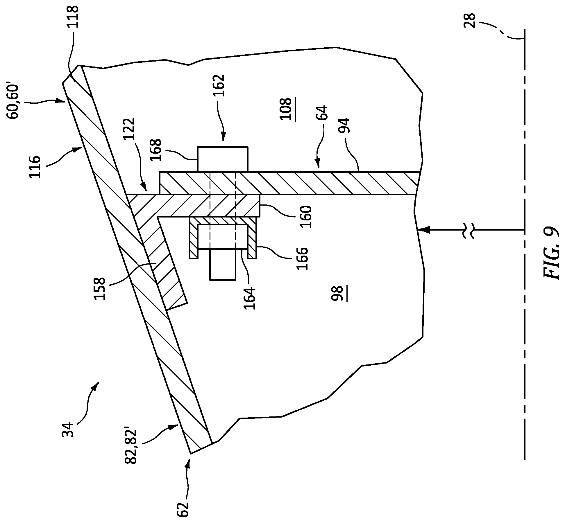Patent US12326113 Figure 9 – Segmented nacelle inlet lip with electric anti-icing system