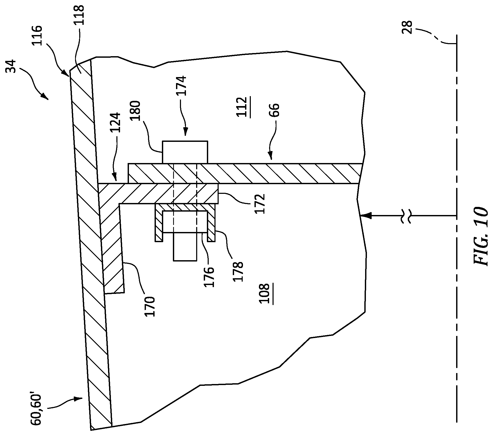 Patent US12326113 Figure 10 – Segmented nacelle inlet lip with electric anti-icing system
