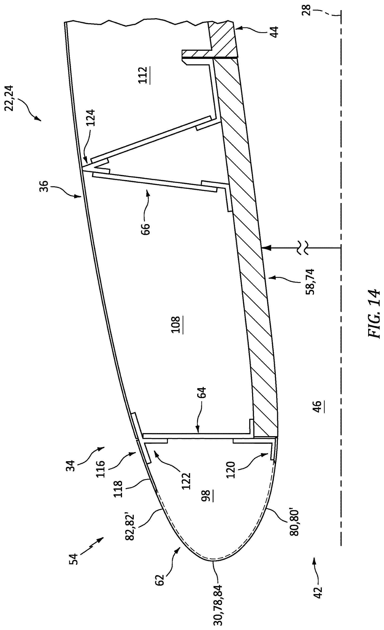 Patent US12326113 Figure 14 – Segmented nacelle inlet lip with electric anti-icing system