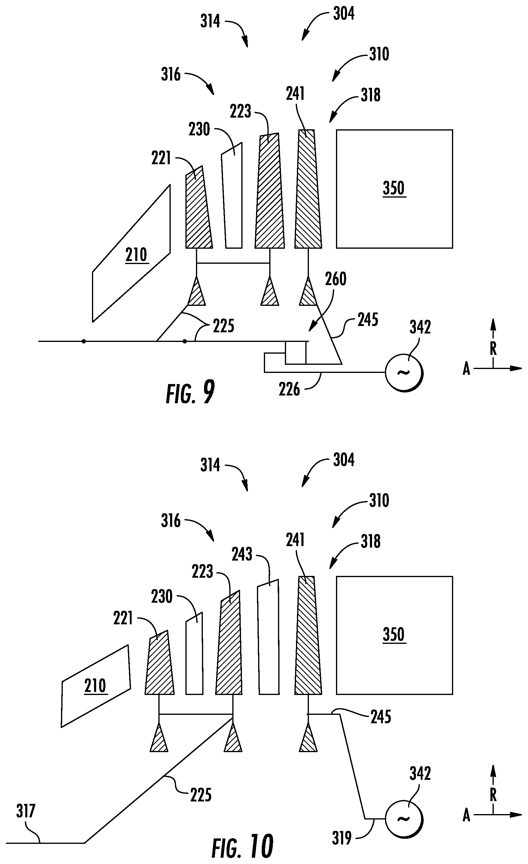 Patent US12326118 Figure 8 – Gas turbine engines with a fuel cell assembly