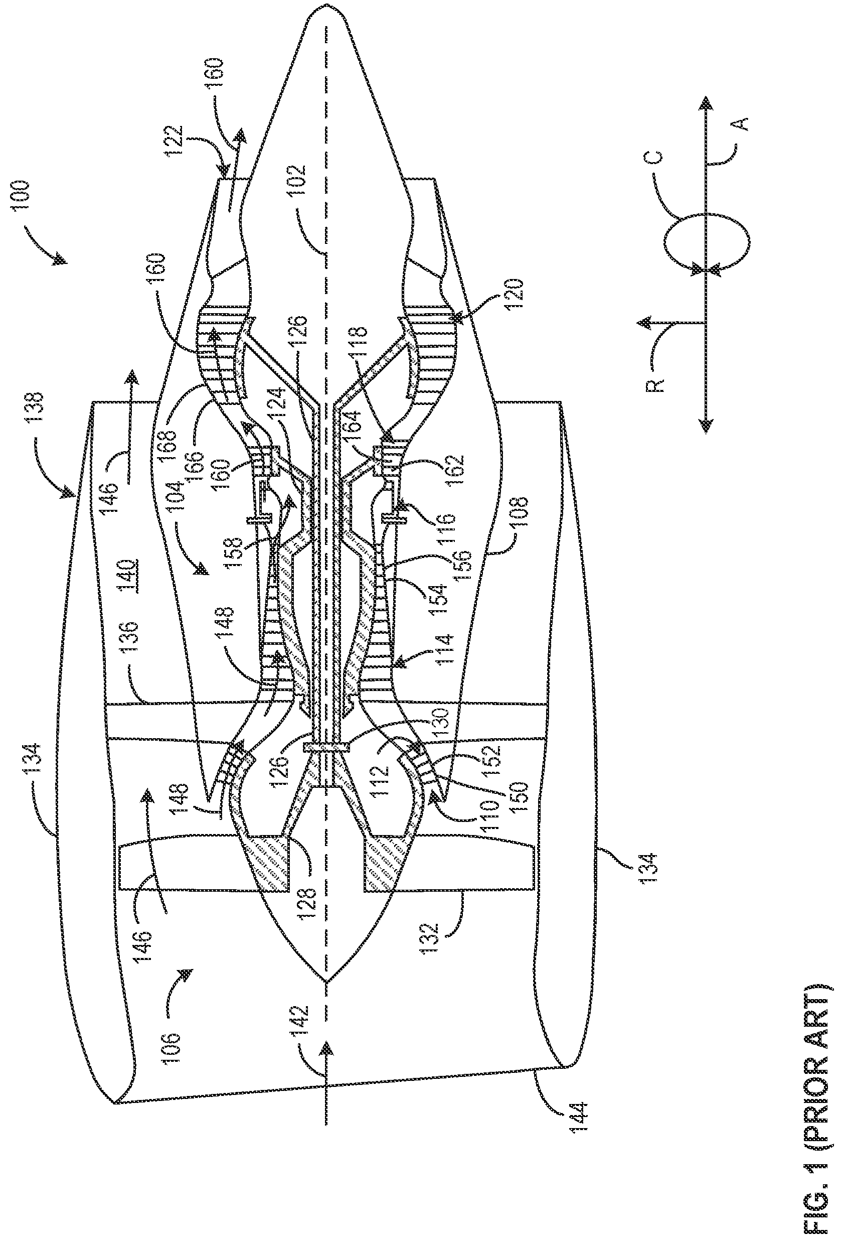 Patent US12326119 Figure 1 – Methods and apparatus to produce hydrogen gas turbine propulsion