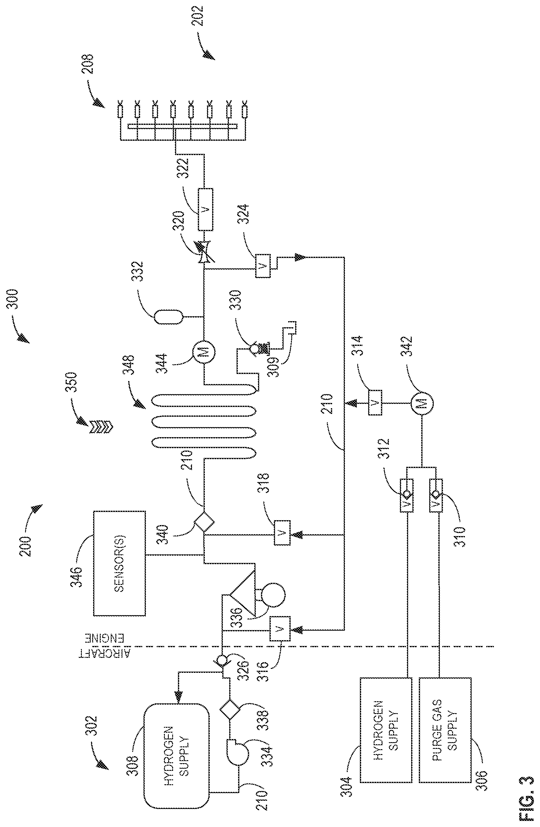 Patent US12326119 Figure 3 – Methods and apparatus to produce hydrogen gas turbine propulsion