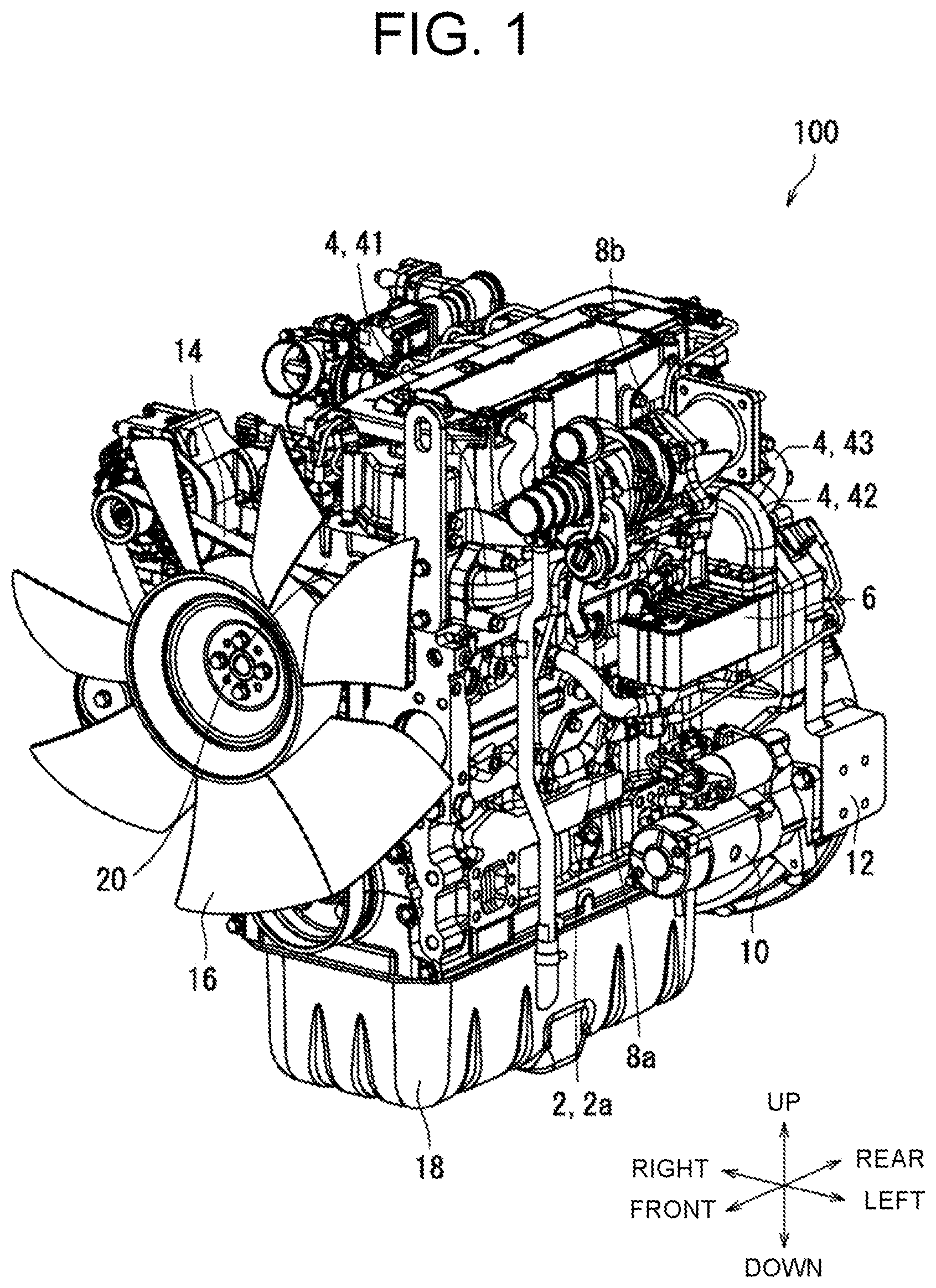 Patent US12326125 Figure 1 – Engine device