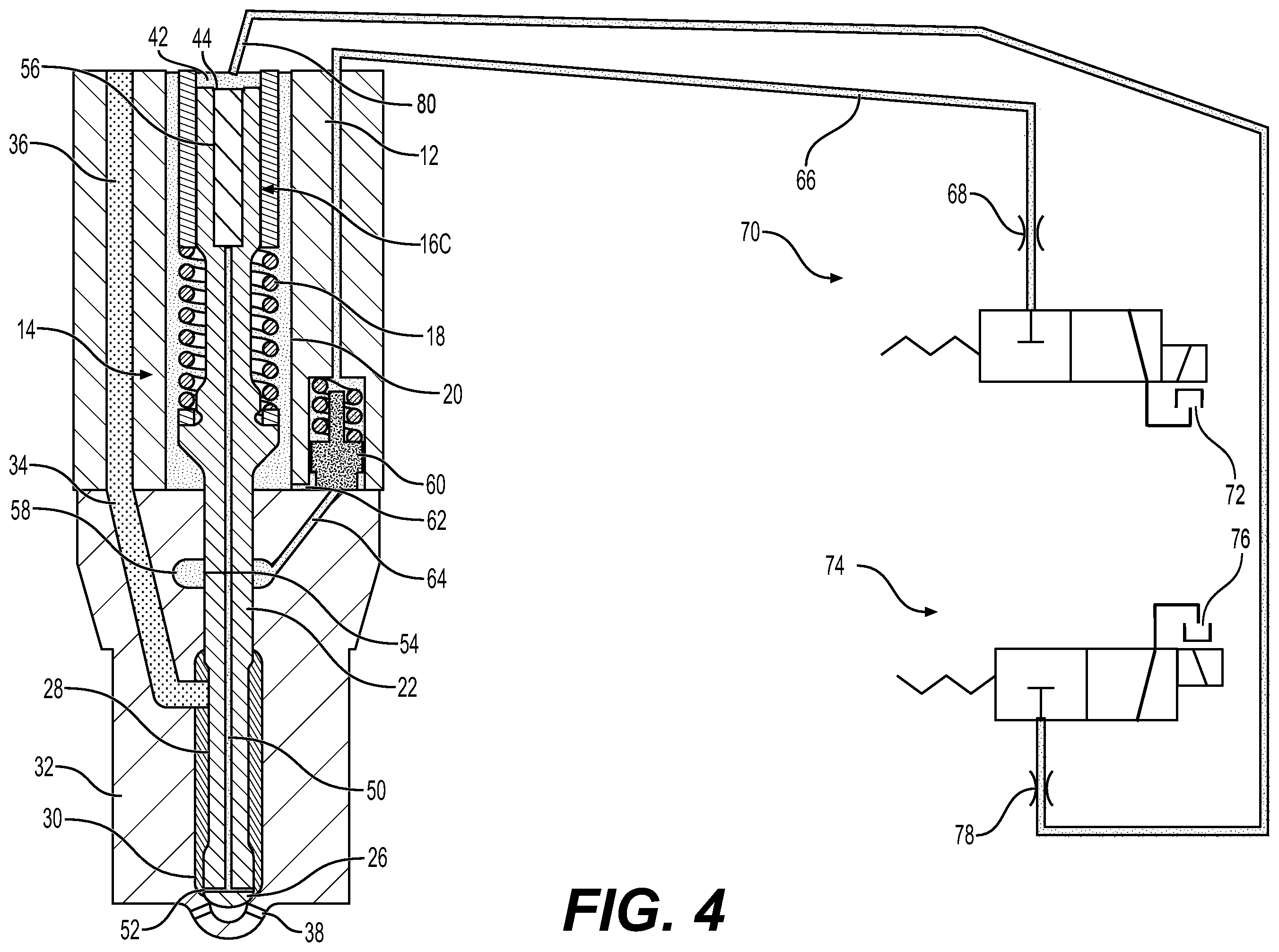 Patent US12326127 Figure 4 – Multi-fuel injector with fuel mixing
