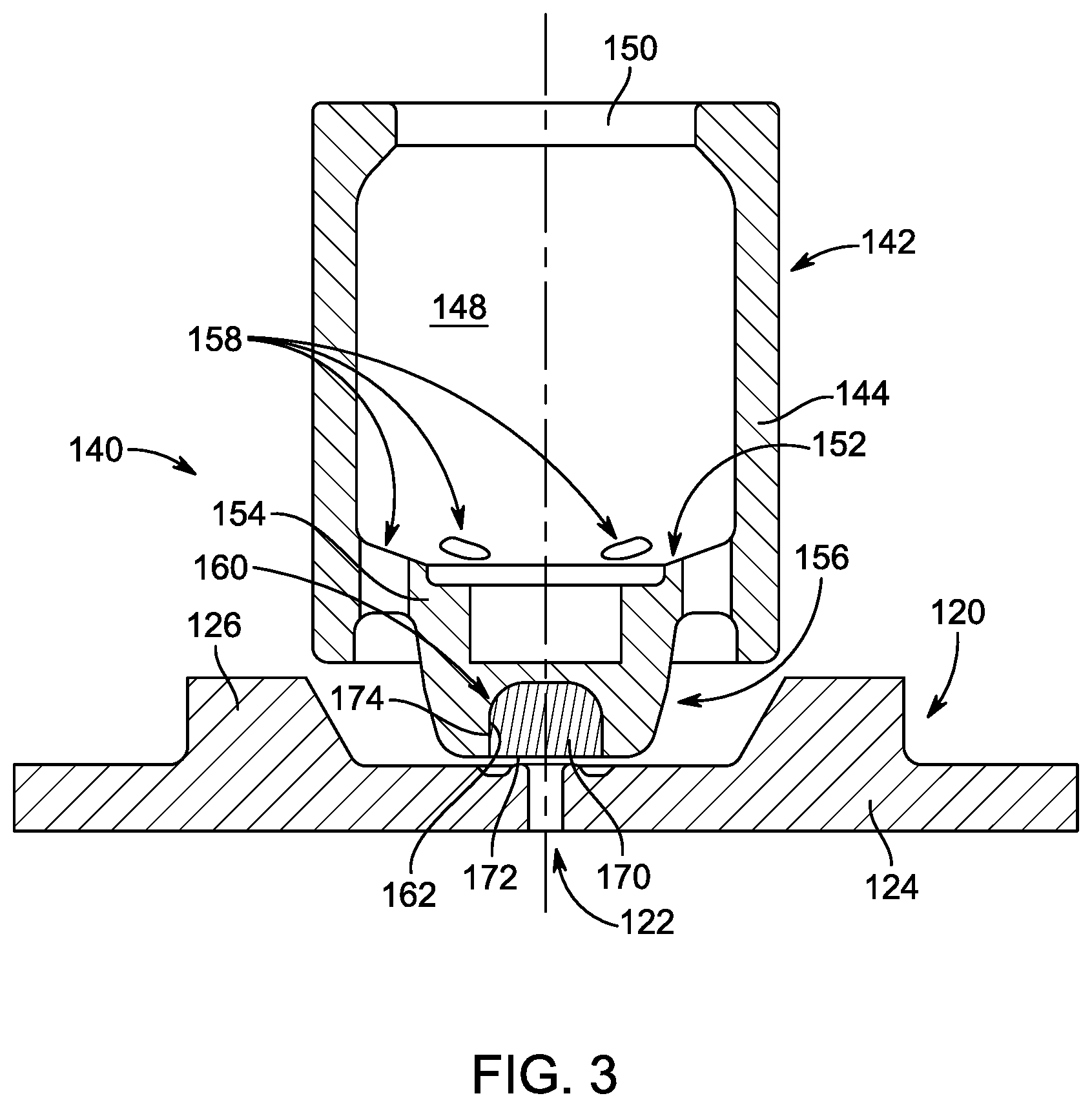 Patent US12326130 Figure 3 – Fluid injector with flat sealing surface