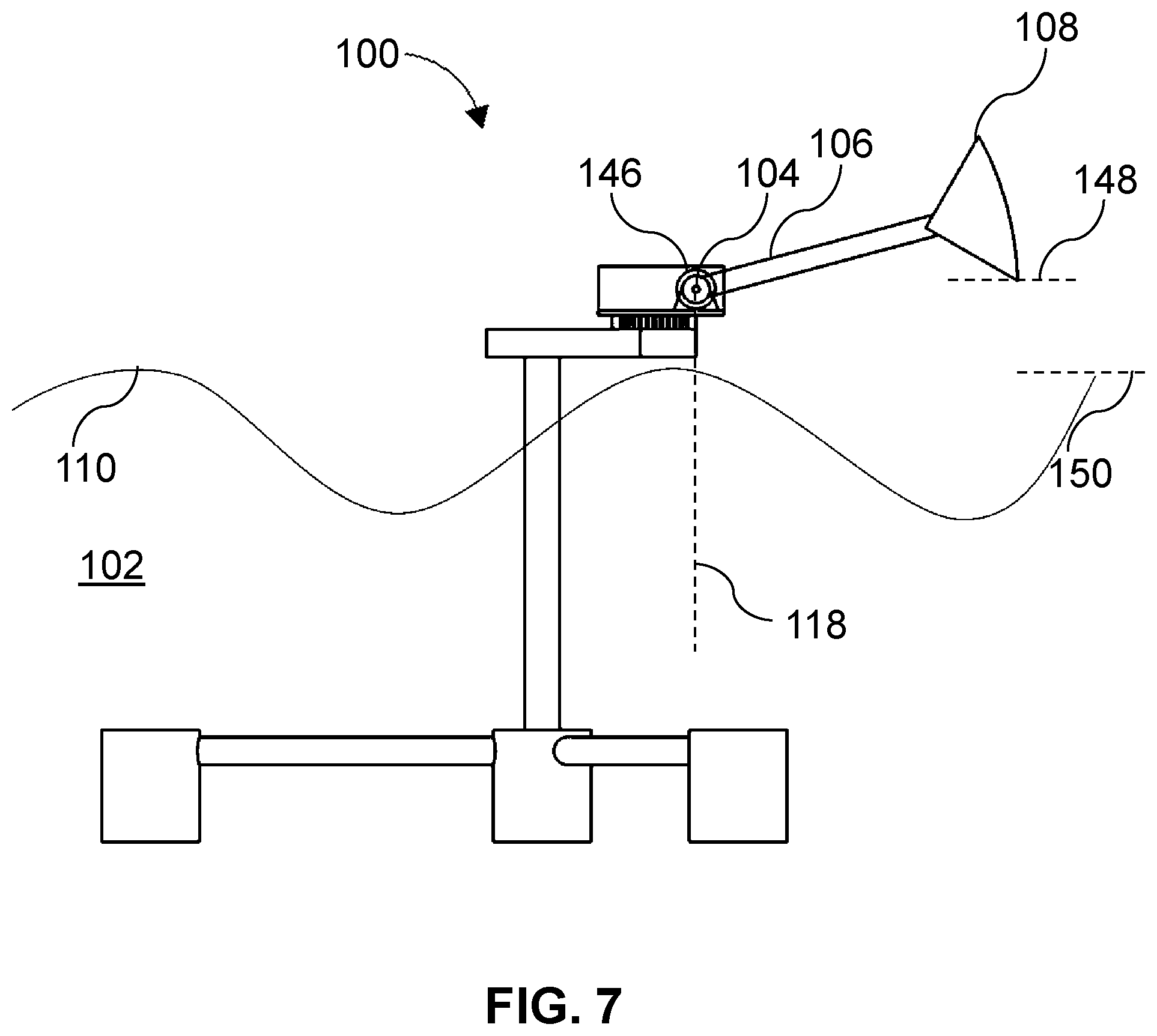 Patent US12326132 Figure 7 – Wave energy capturing device