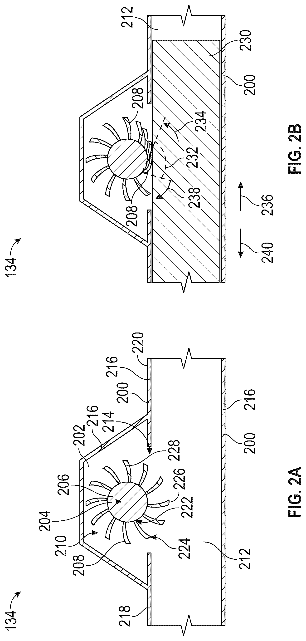 Patent US12326134 Figure 2 – Flexible turbine for power generation in straight pipe