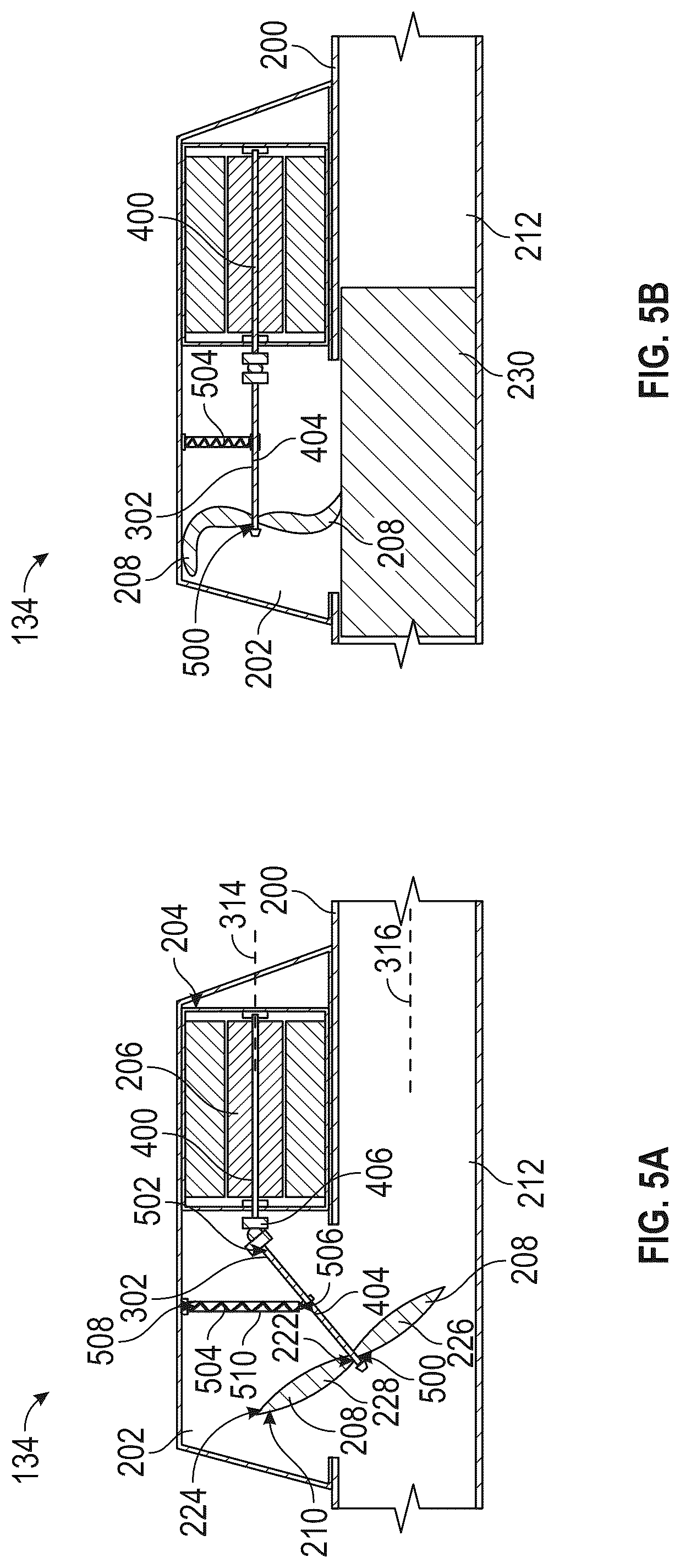 Patent US12326134 Figure 5 – Flexible turbine for power generation in straight pipe