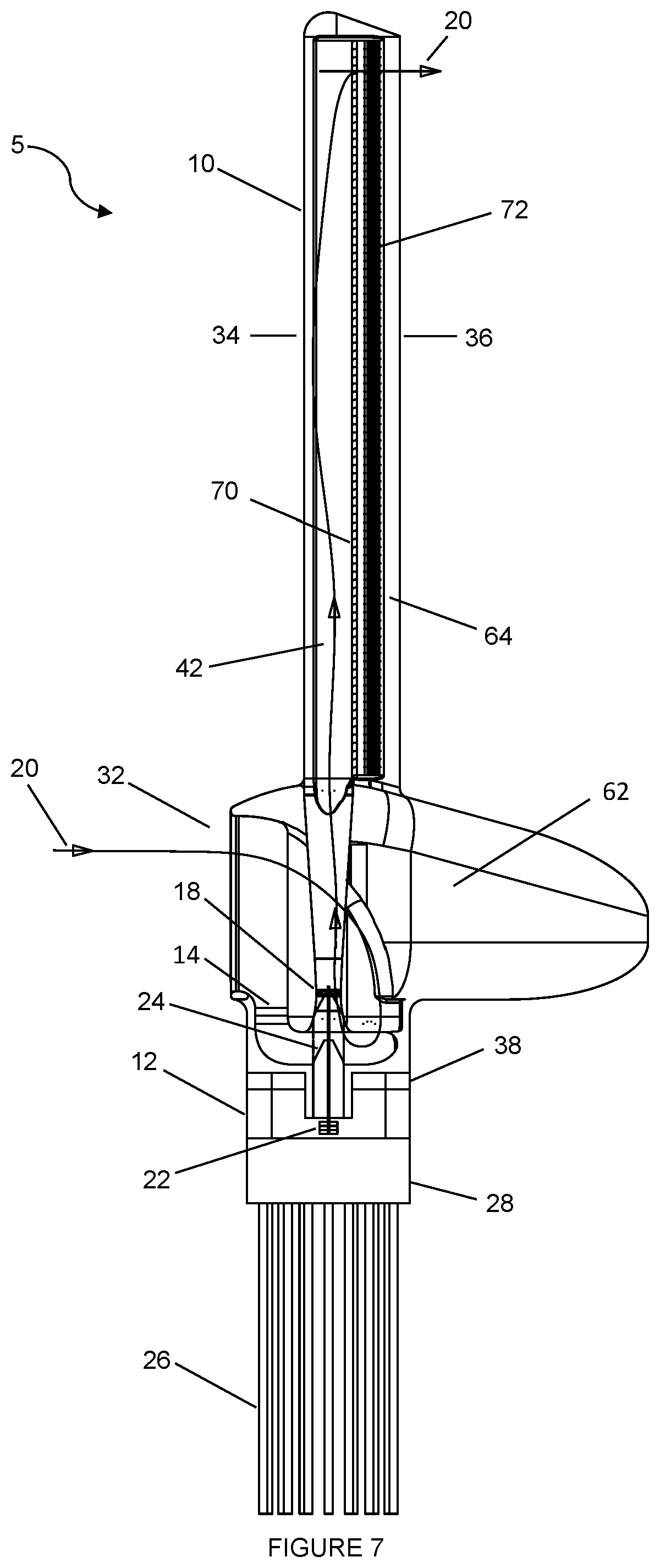 Patent US12326136 Figure 7 – Wind powered generator