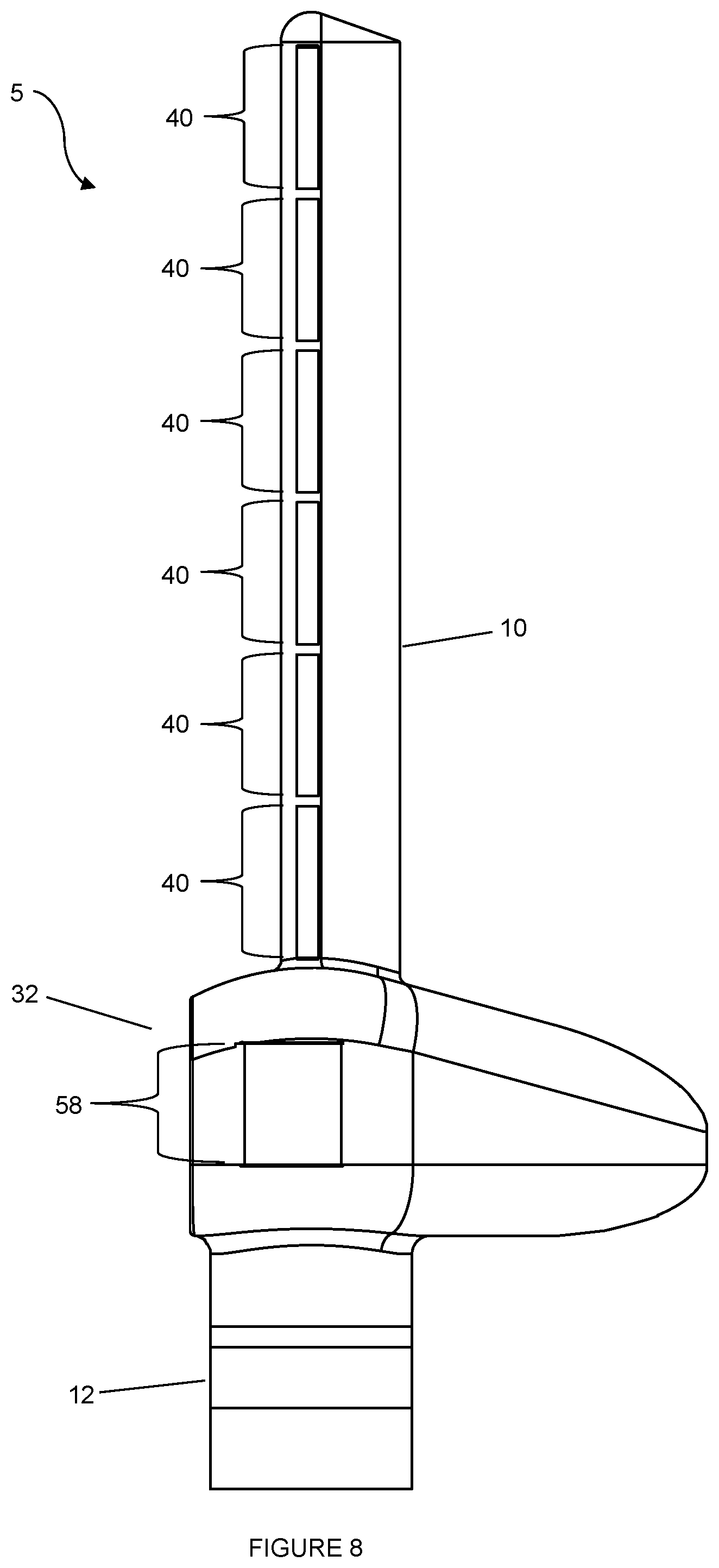 Patent US12326136 Figure 8 – Wind powered generator