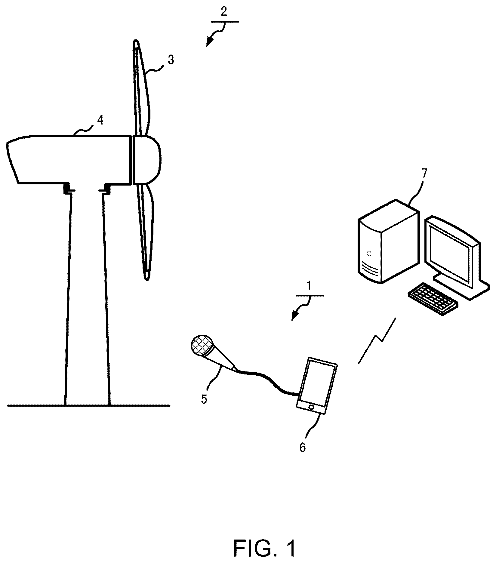 Patent US12326137 — Abnormality determination method for wind power generation device, abnormality determination system for wind power generation device, and abnormality determination program for wind power generation device — Figure 1
