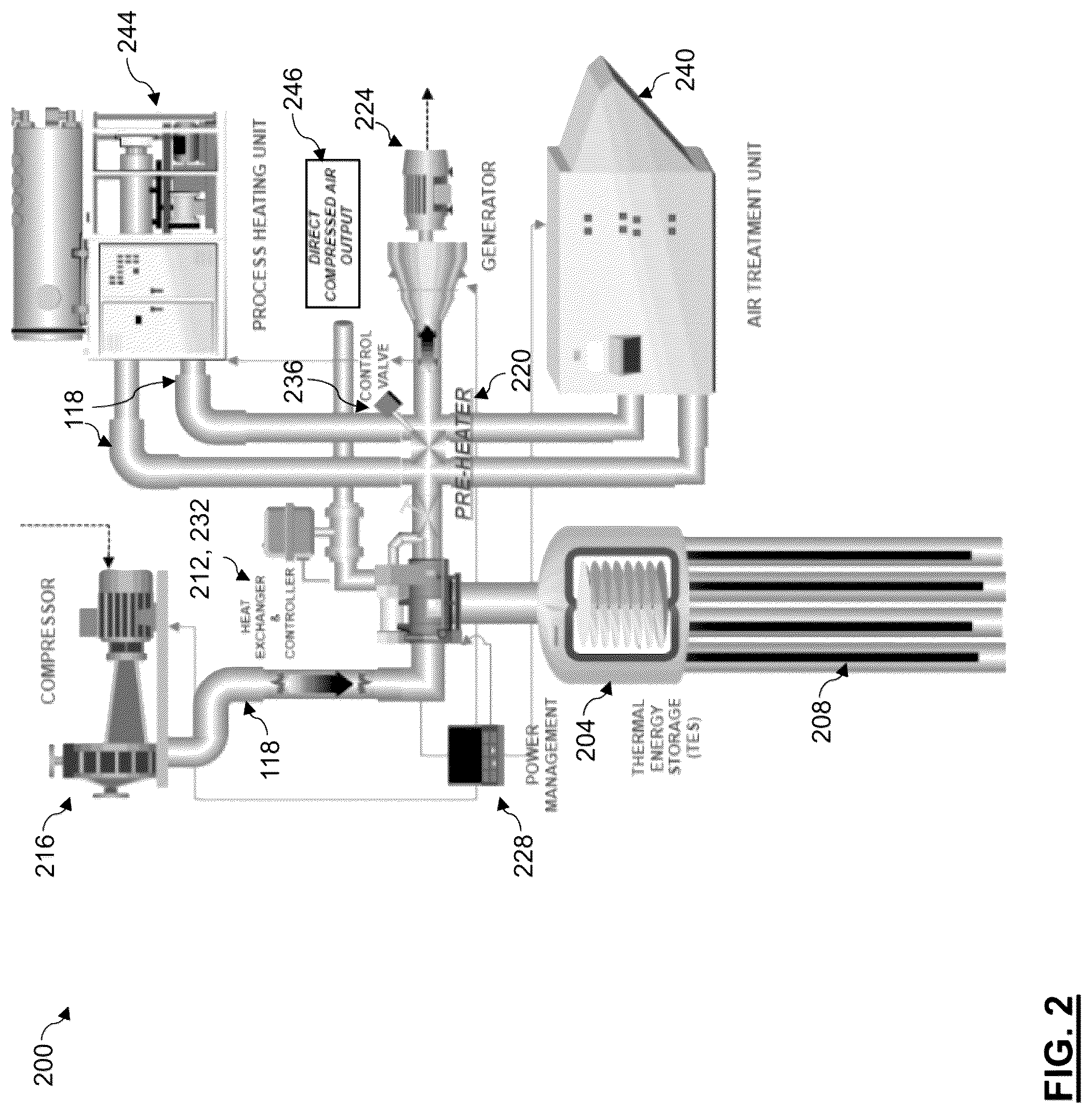 Patent US12326139 Figure 2 – Systems and methods for compressed air energy storage and control thereof