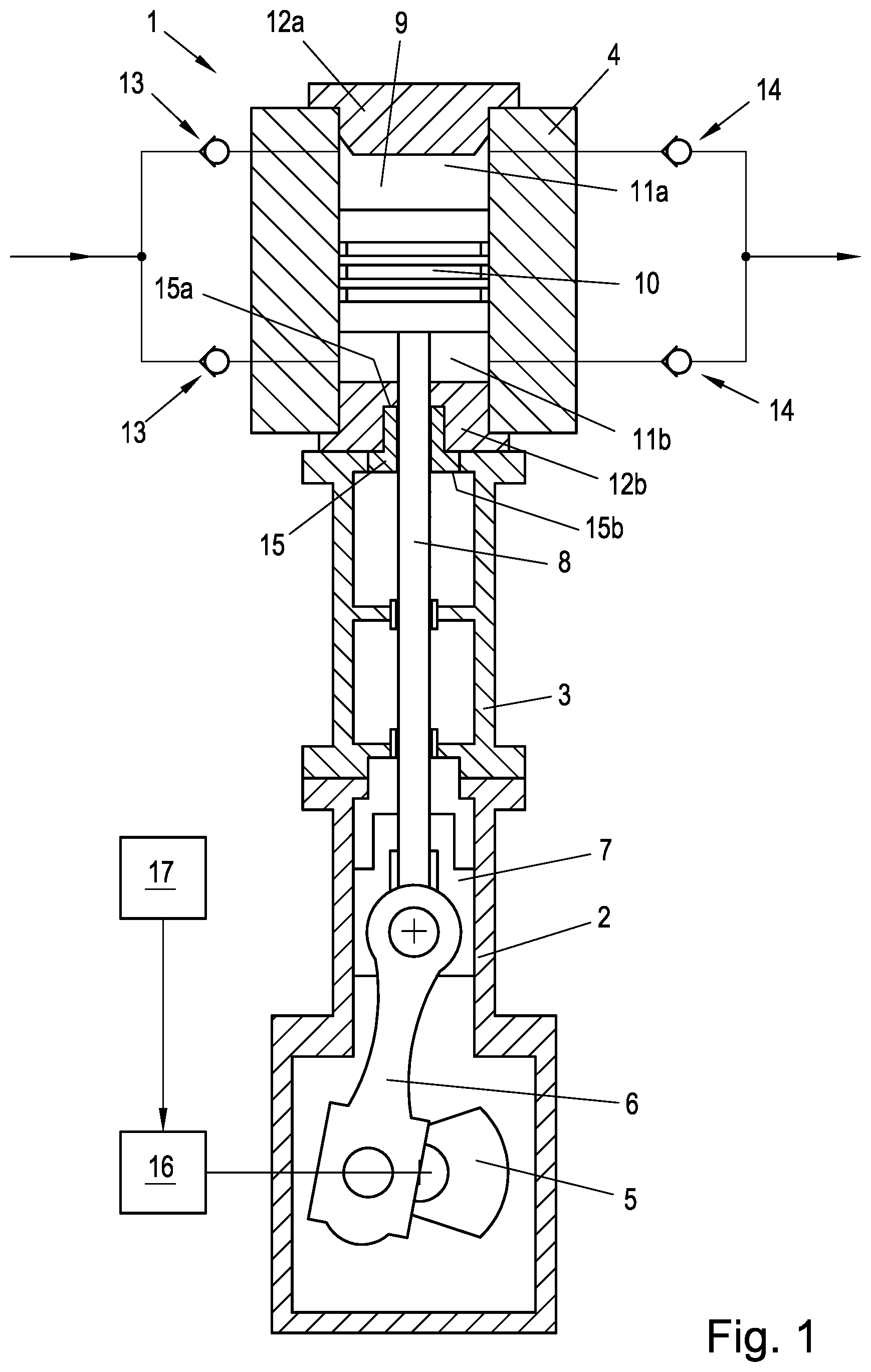 Patent US12326140 Figure 1 – Sealing device for a piston rod of a reciprocating compressor