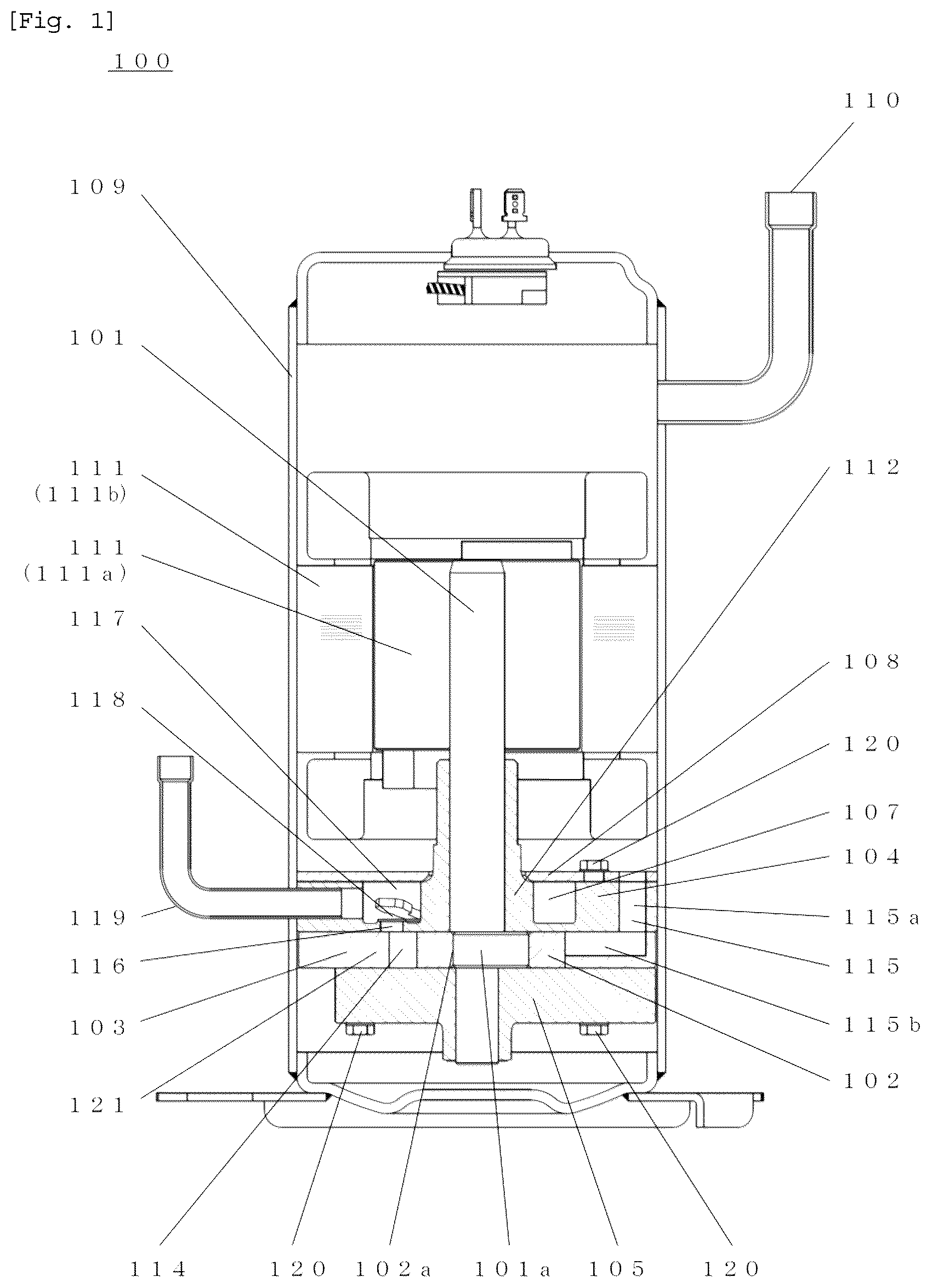 Patent US12326149 — Rotary compressor — Figure 1