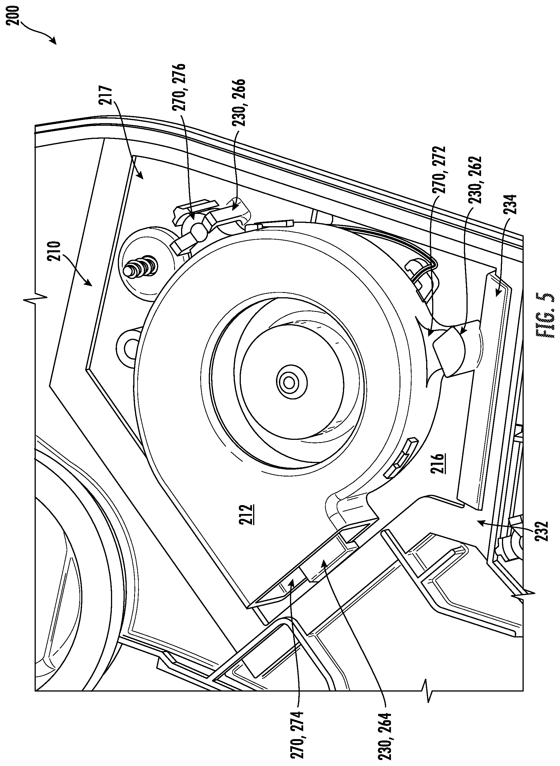 Patent US12326158 Figure 5 – Blower unit for an appliance