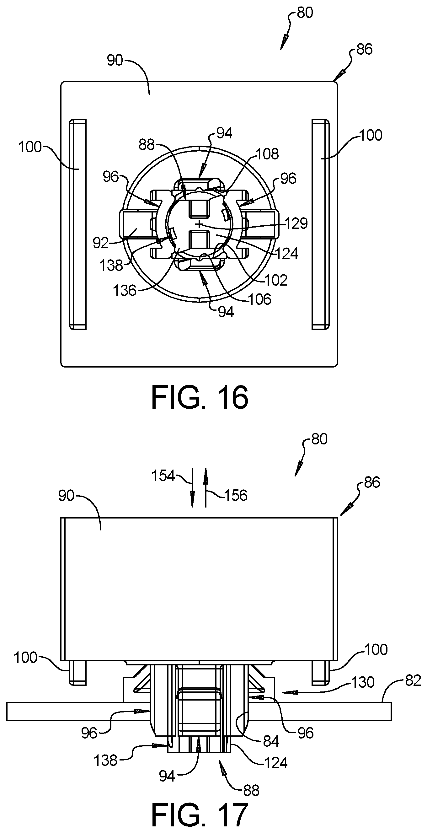 Patent US12326163 Figure 9 – Pin and grommet fastener including pin and grommet having panel retention fingers and pin retention fingers that cooperate with one another to define pin receptacle for receiving the pin