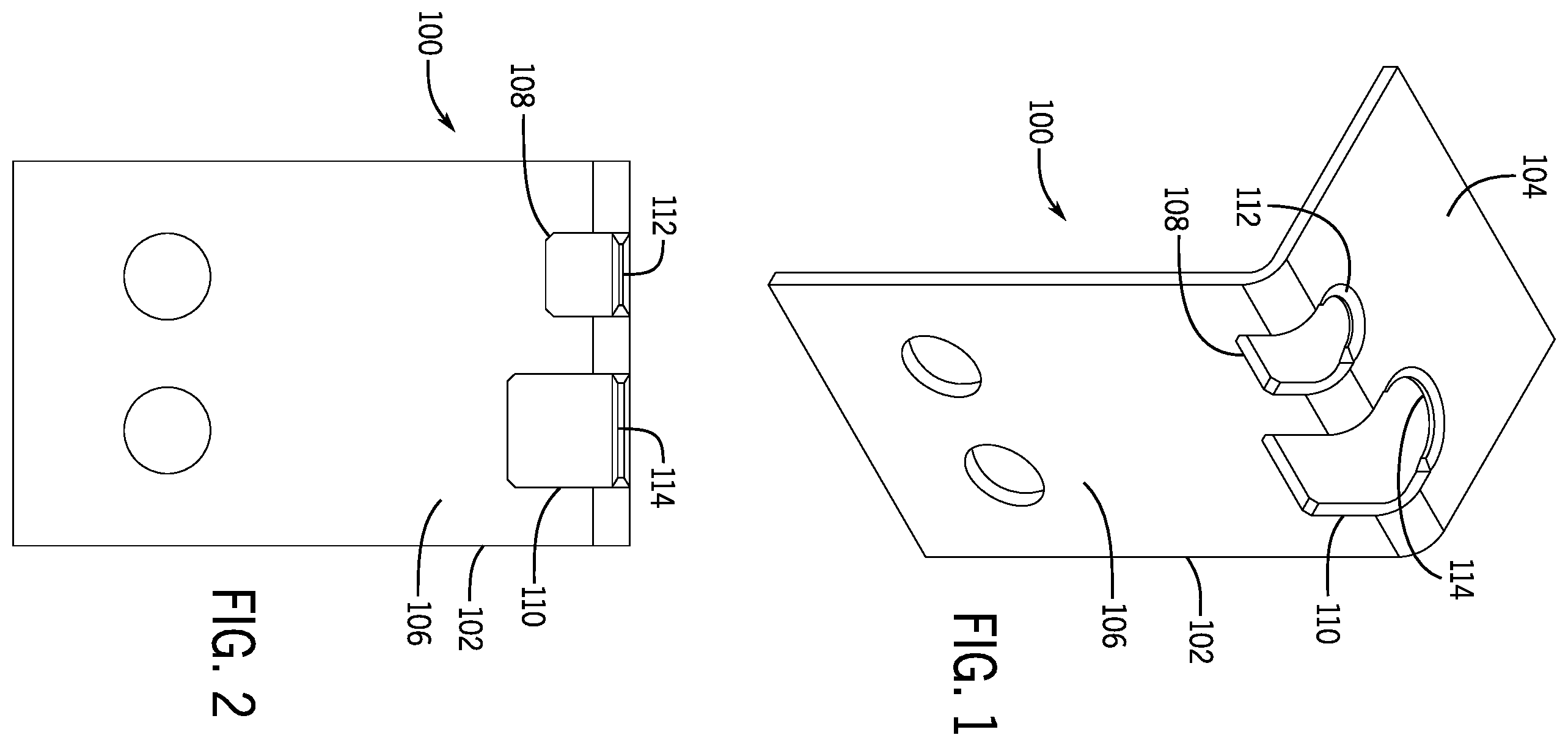 Patent US12326164 Figure 1 – Systems and methods for a hanger for supporting a threaded object