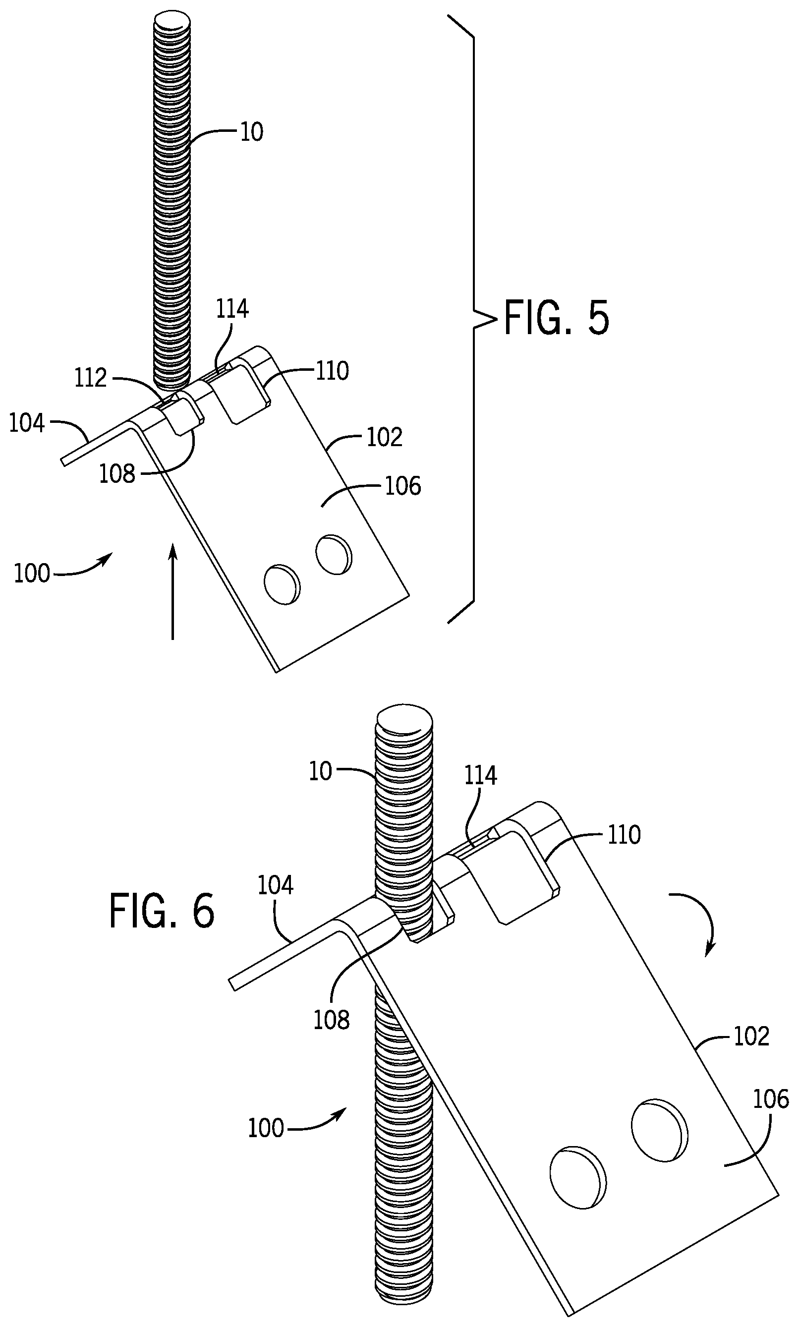 Patent US12326164 Figure 3 – Systems and methods for a hanger for supporting a threaded object
