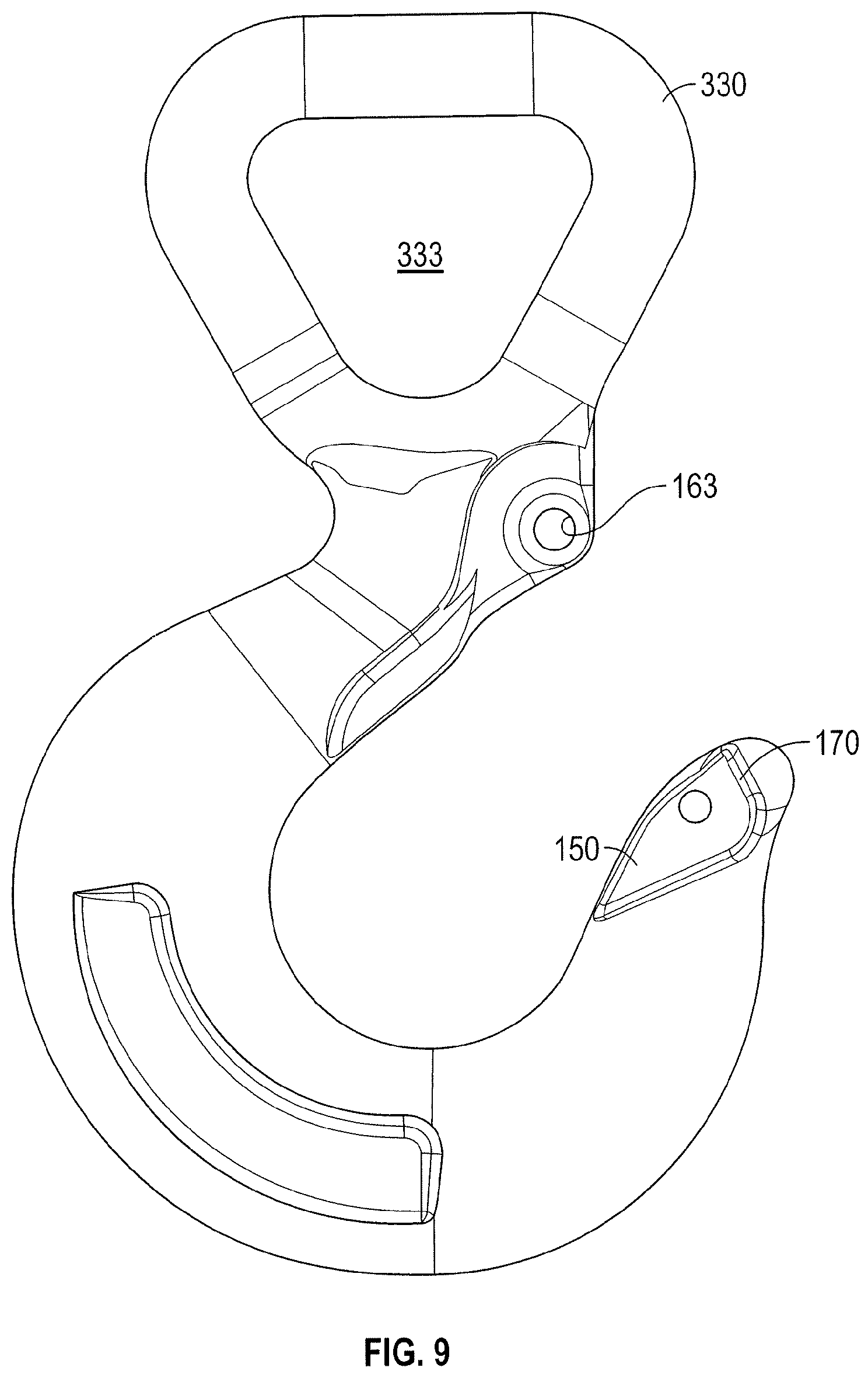 Patent US12326165 Figure 9 – Spring latch for a hook