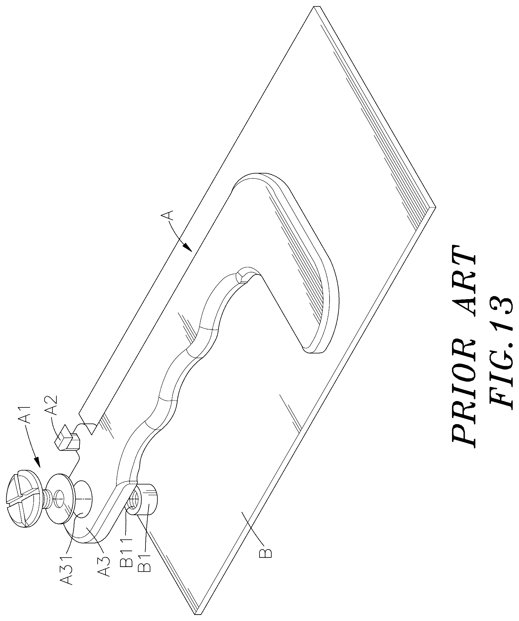 Patent US12326167 Figure 13 – Chassis quick release device