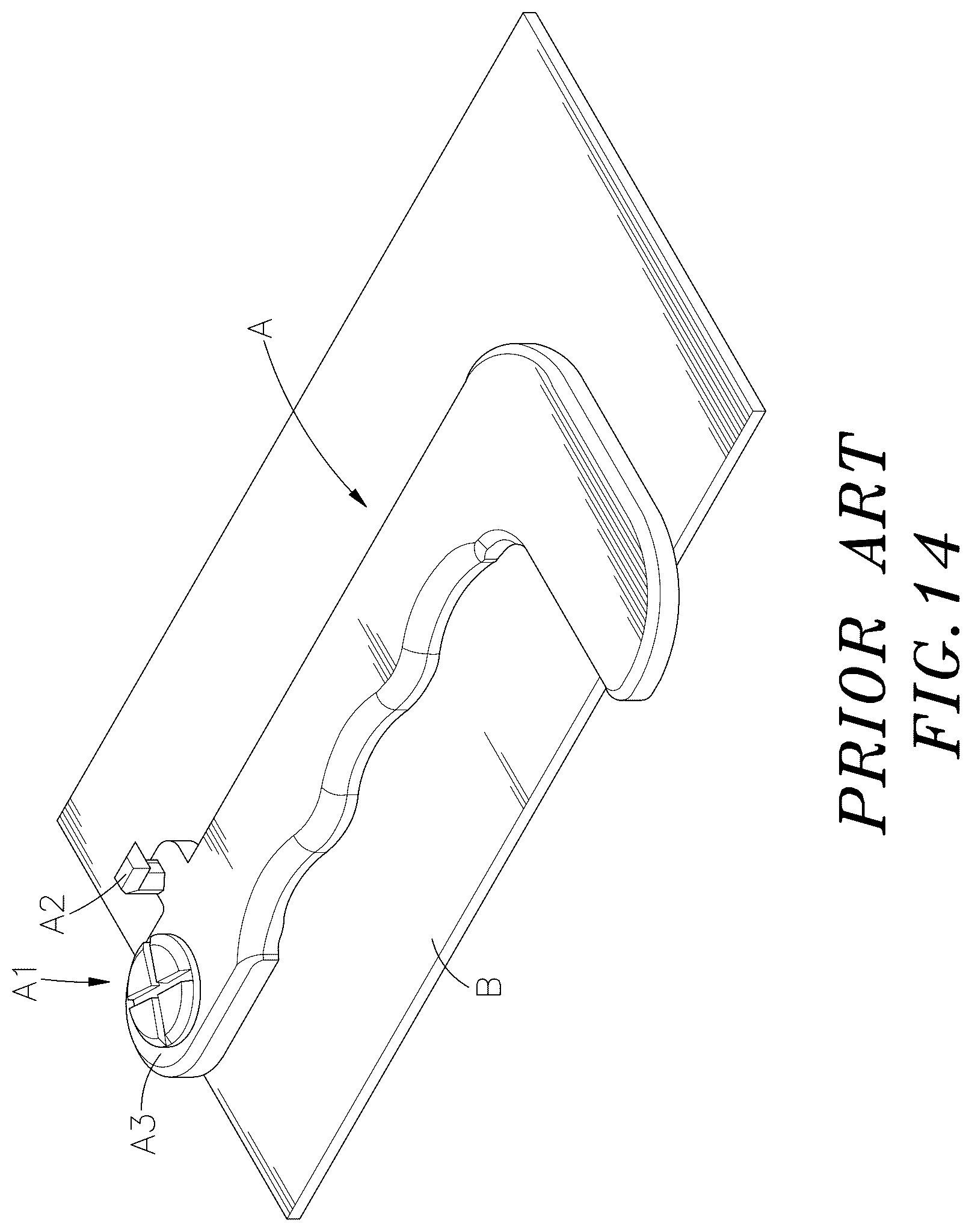 Patent US12326167 Figure 14 – Chassis quick release device