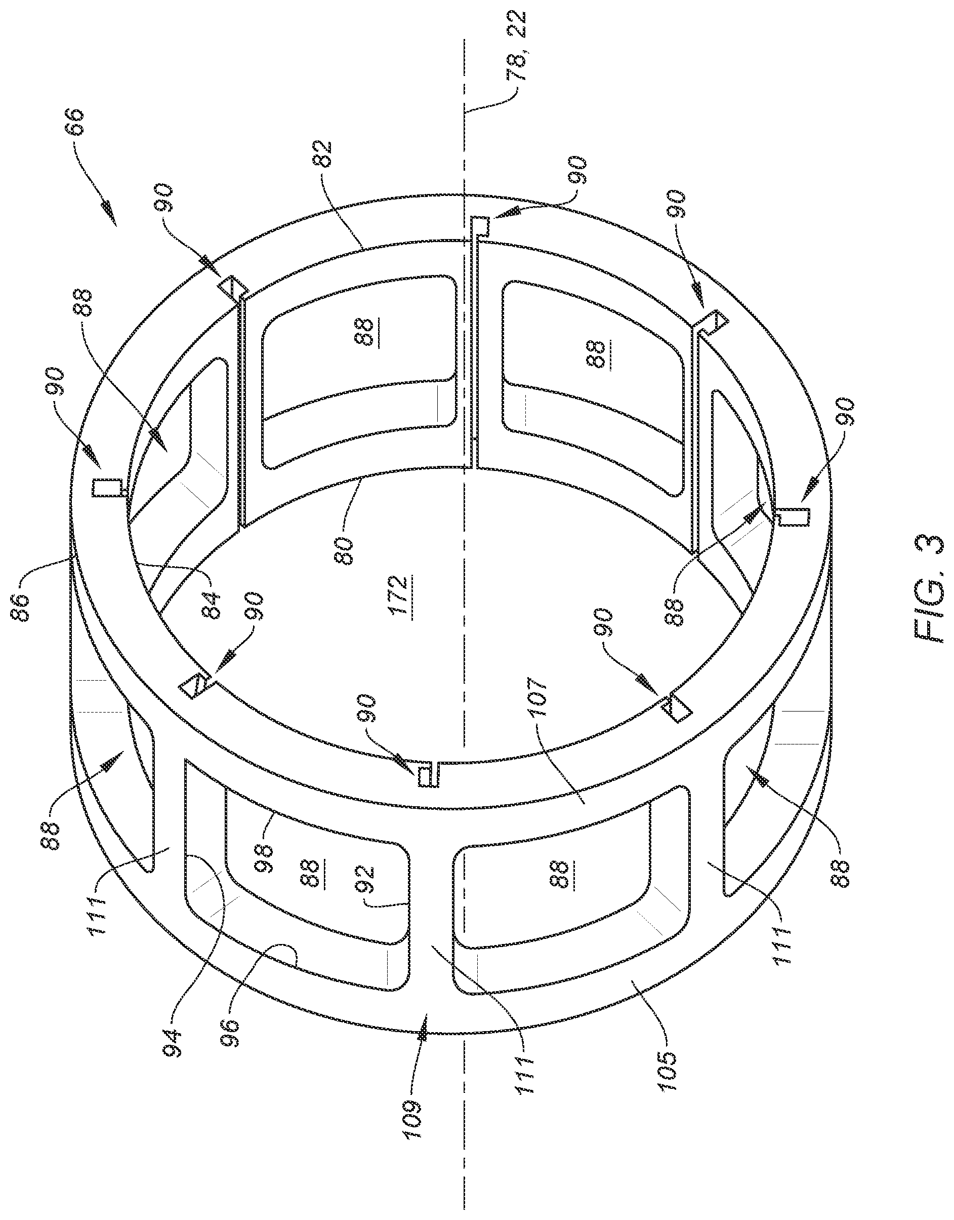 Patent US12326172 Figure 3 – Magnetic-foil bearing with cooling system