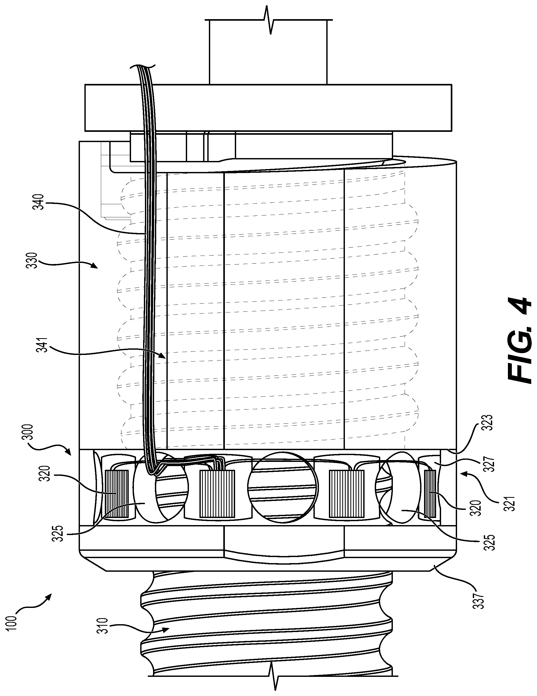 Patent US12326176 Figure 4 – Ball screw assembly with integral force measurement