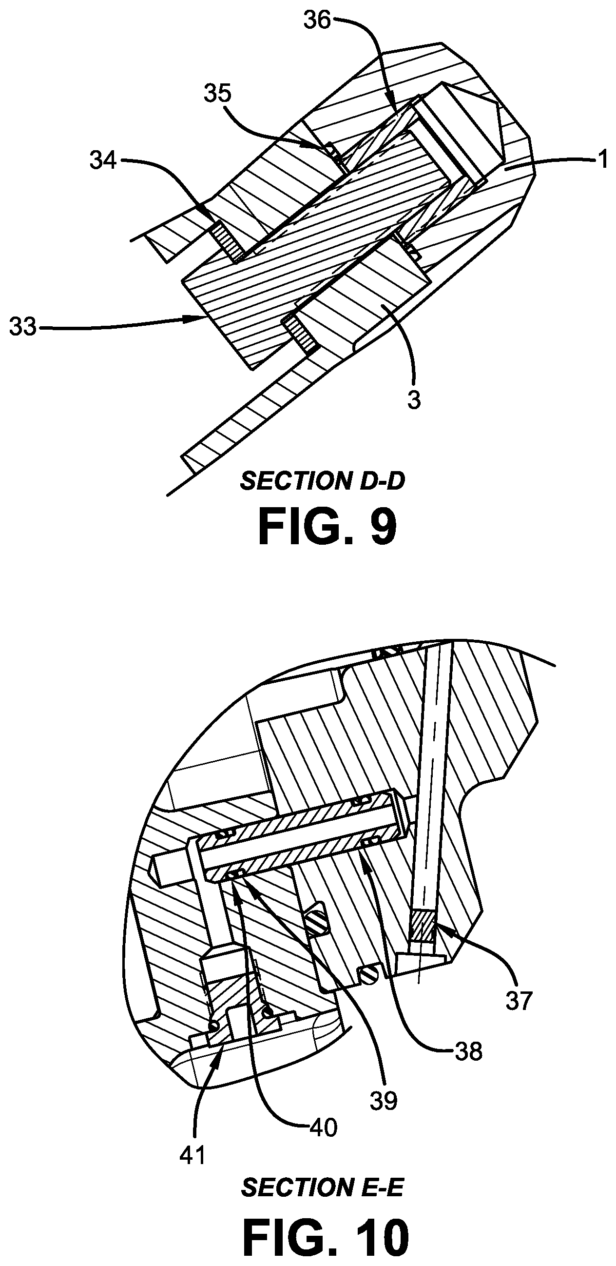 Patent US12326177 Figure 8 – Multi-disc brake having radial wear pin cartridge and integrated water jacket