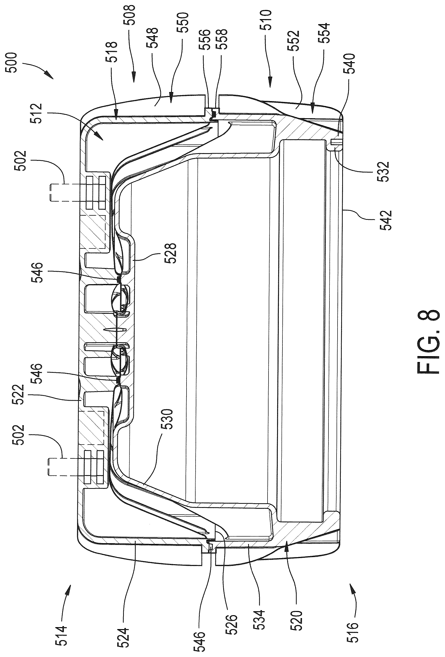Patent US12326179 Figure 8 – End member assemblies and gas spring assemblies including same