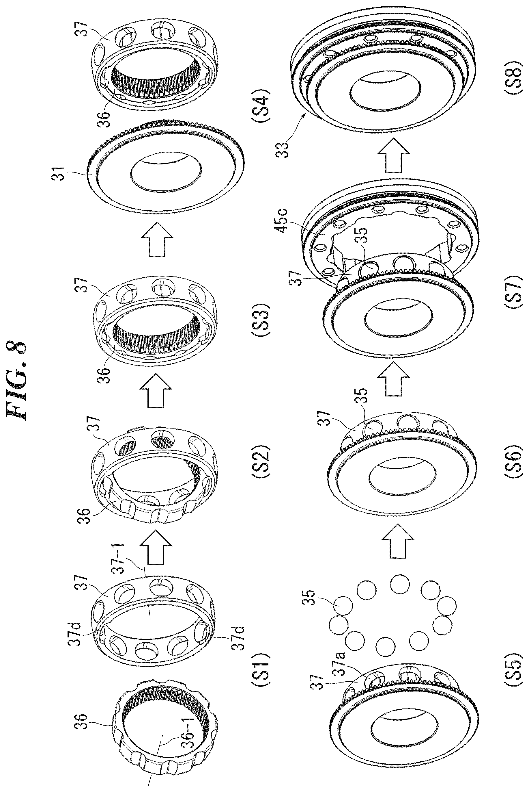 Patent US12326180 Figure 8 – Speed reducing or increasing apparatus