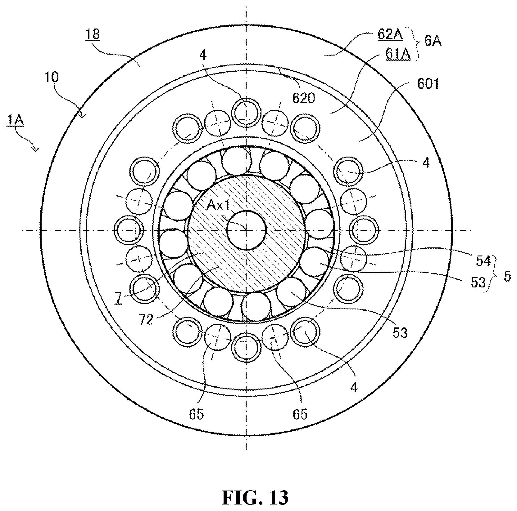 Patent US12326181 Figure 13 – Internal-meshing planetary gear device