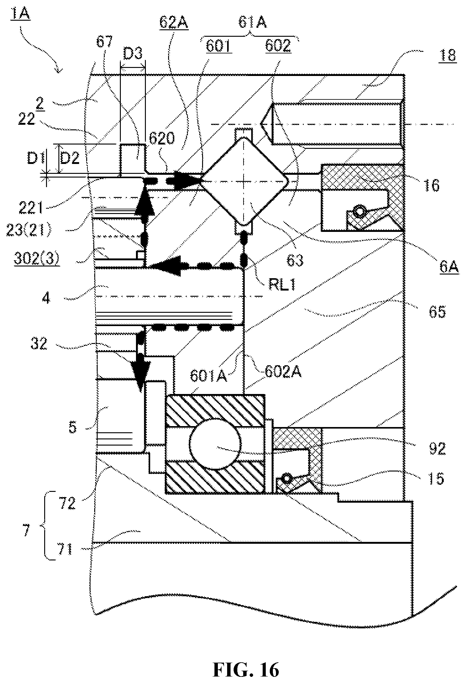 Patent US12326181 Figure 16 – Internal-meshing planetary gear device