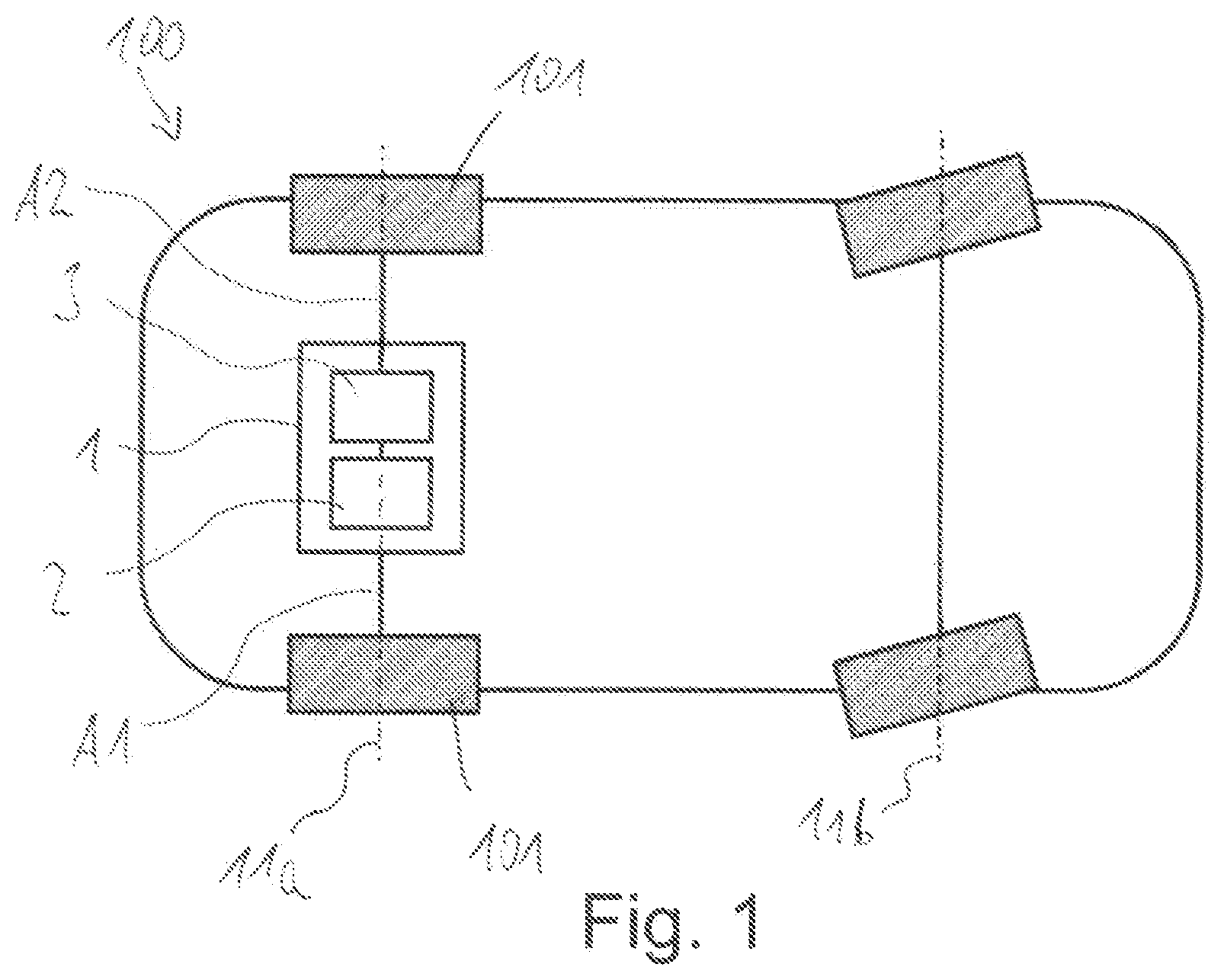 Patent US12326185 Figure 1 – Power train for a motor vehicle