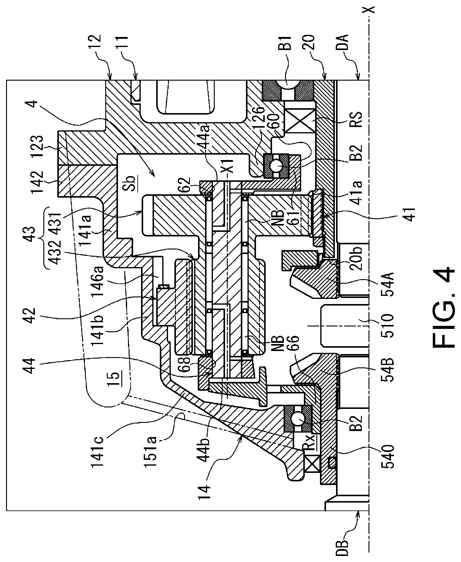 Patent US12326187 Figure 4 – Unit with a covering and a heat exchanger